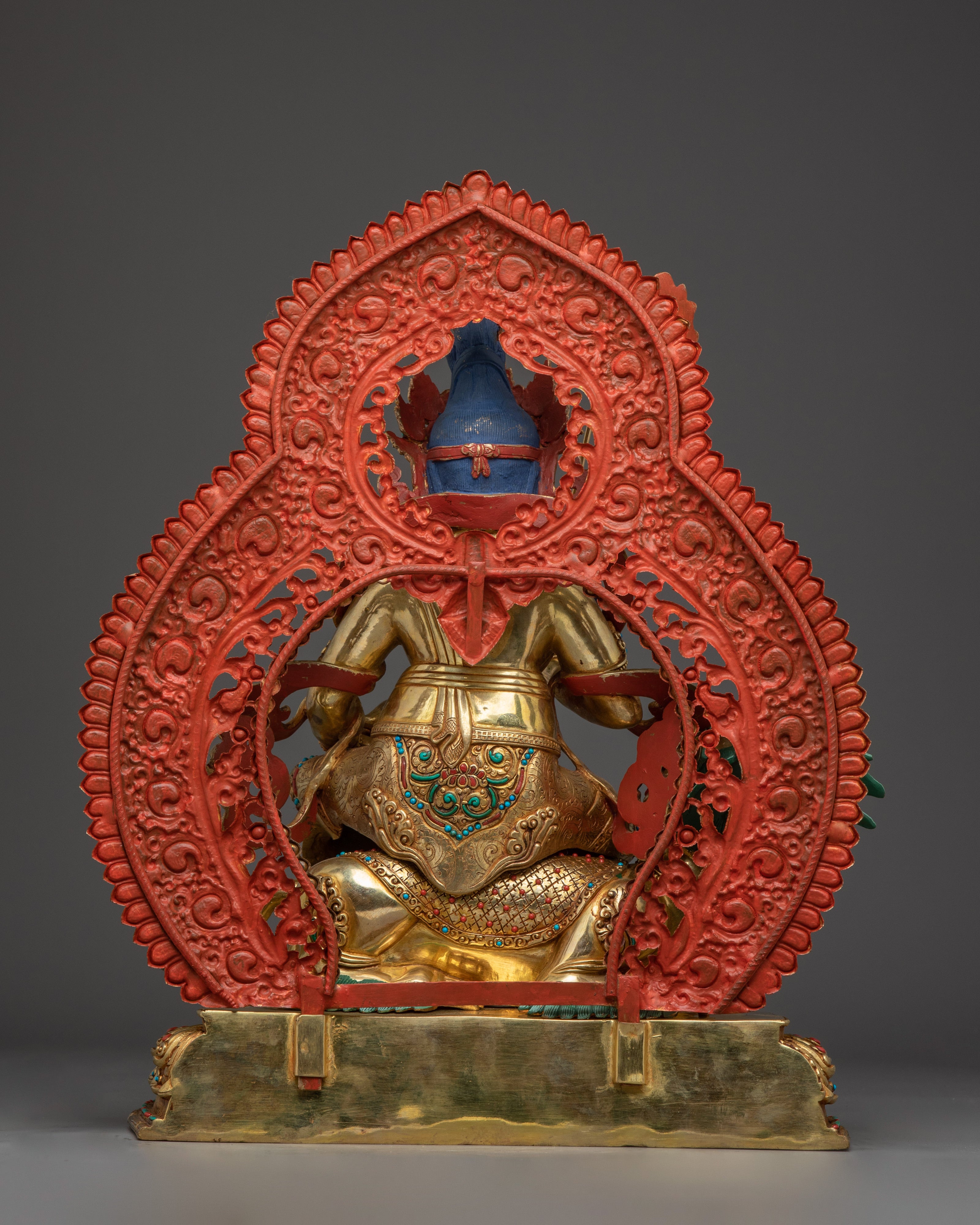 Namtoshe Statue in 24K Gold Gilding | Copper Sculpture of the Protector Deity