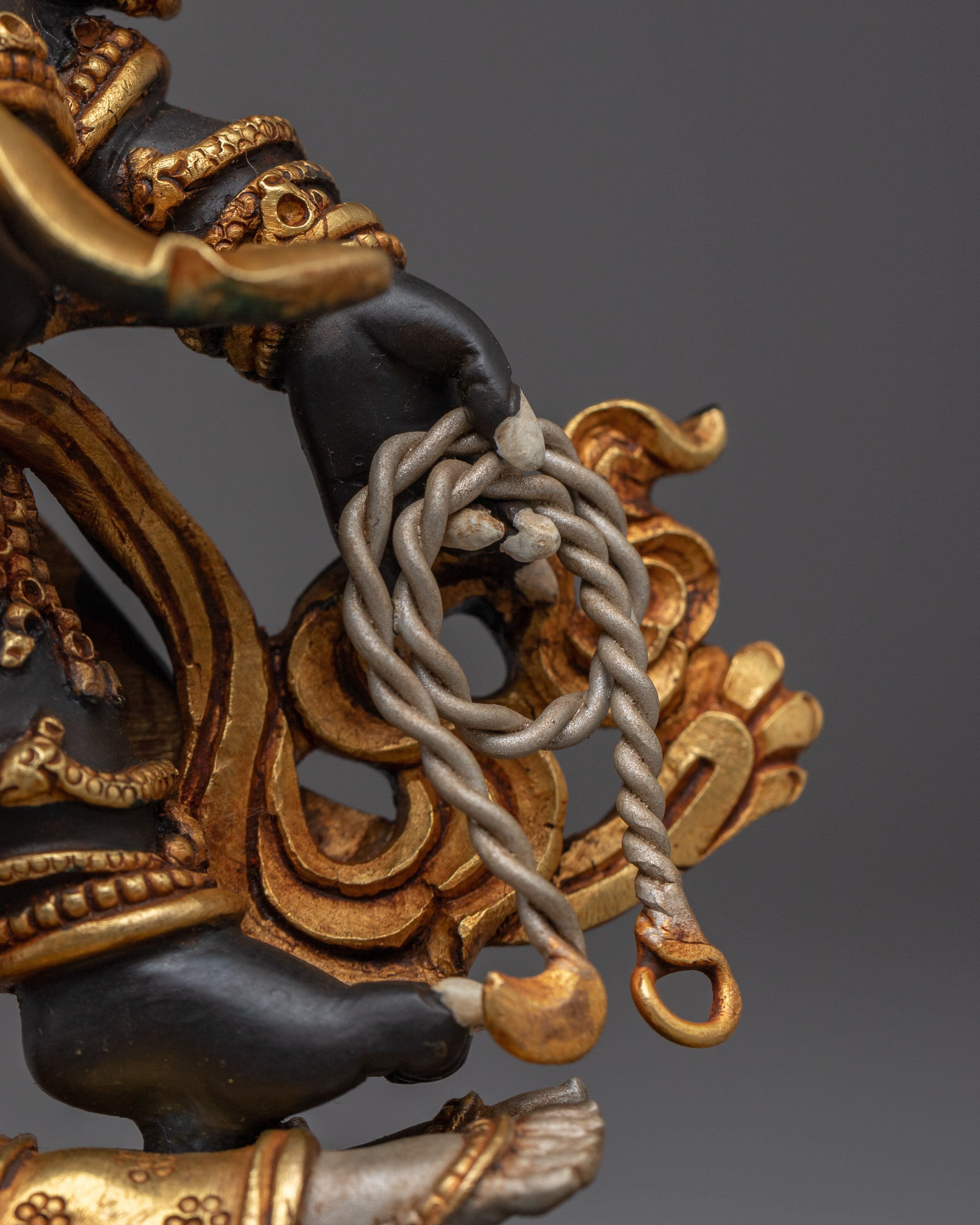 Six Armed Mahakala Copper Sculpture | Protector Deity for Your Altar