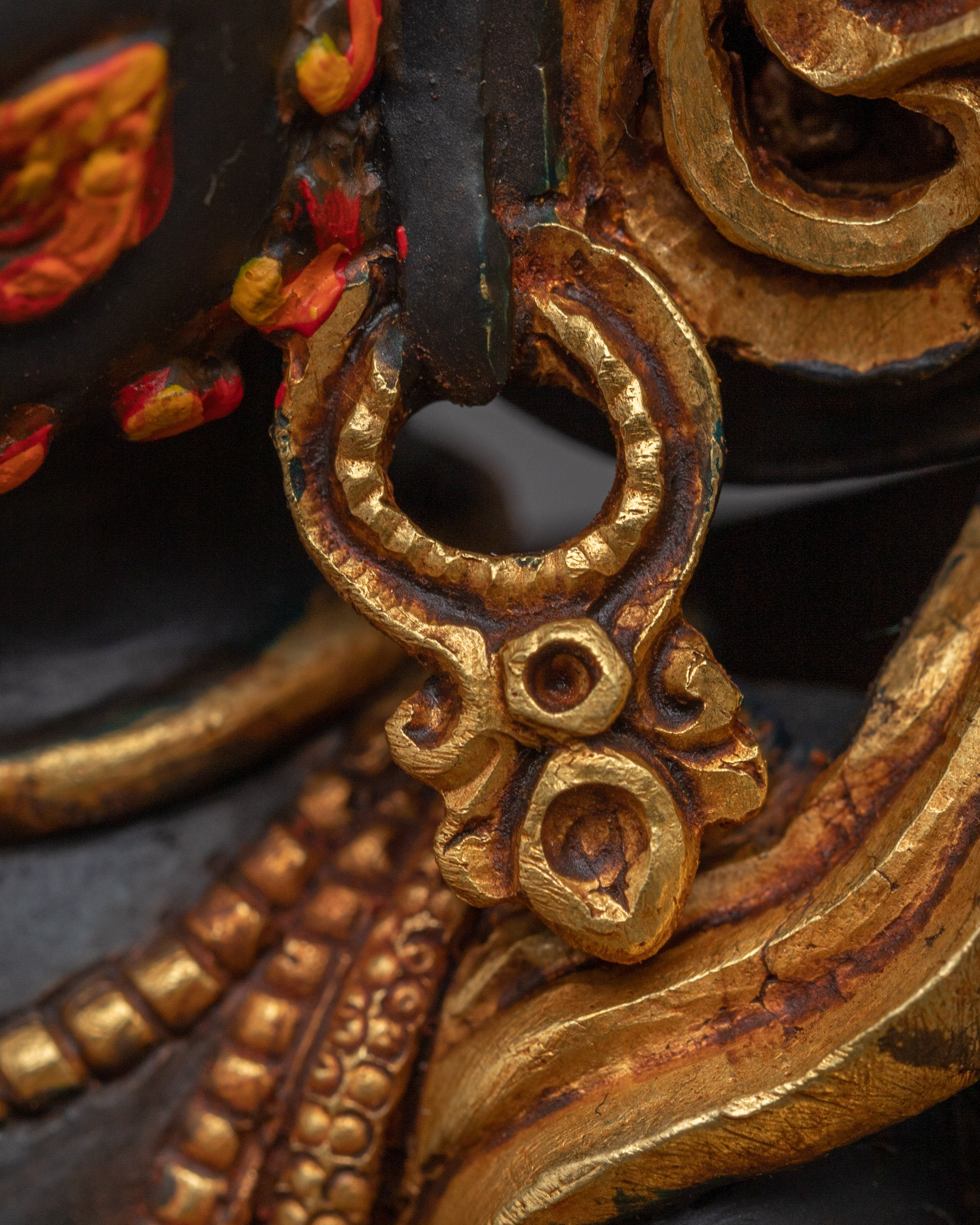 Six Armed Mahakala Copper Sculpture | Protector Deity for Your Altar