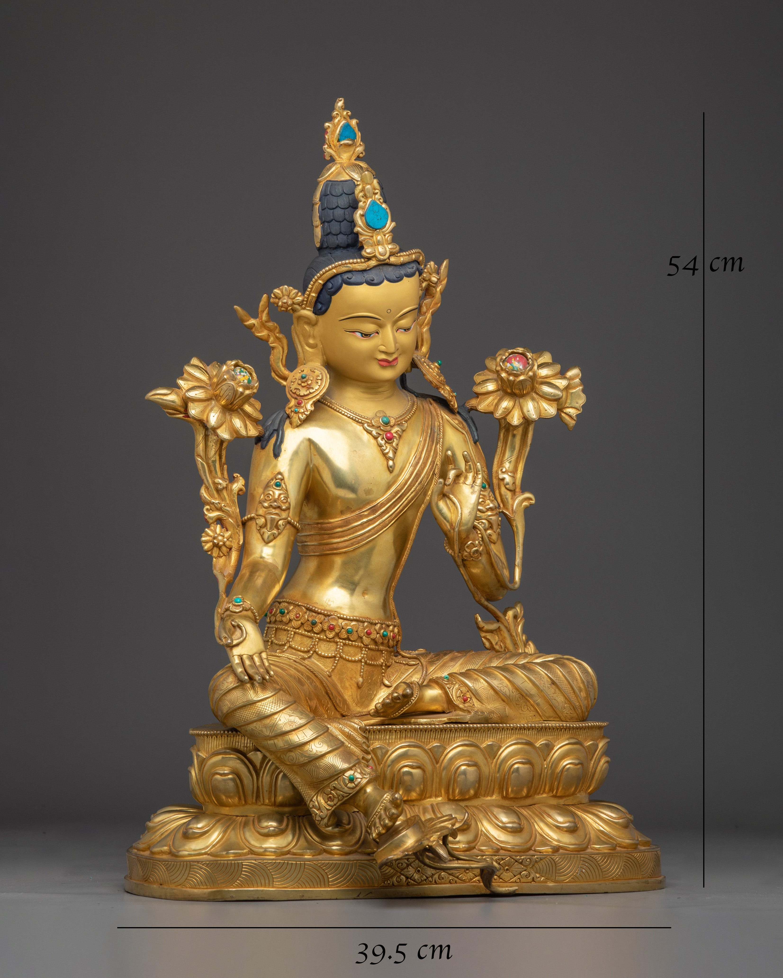 Majestic Green Tara Statue: Mother of Liberation