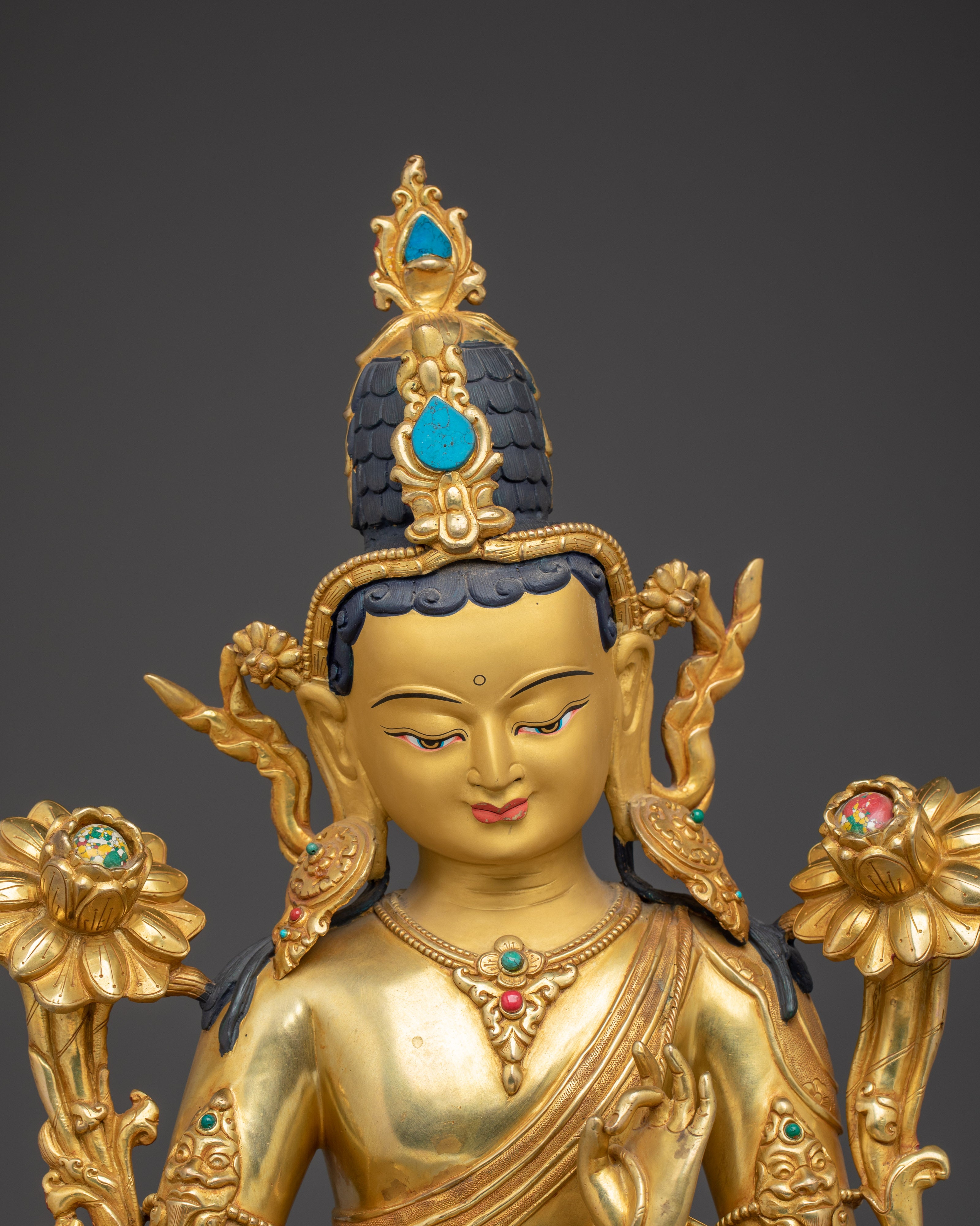 Majestic Green Tara Statue: Mother of Liberation
