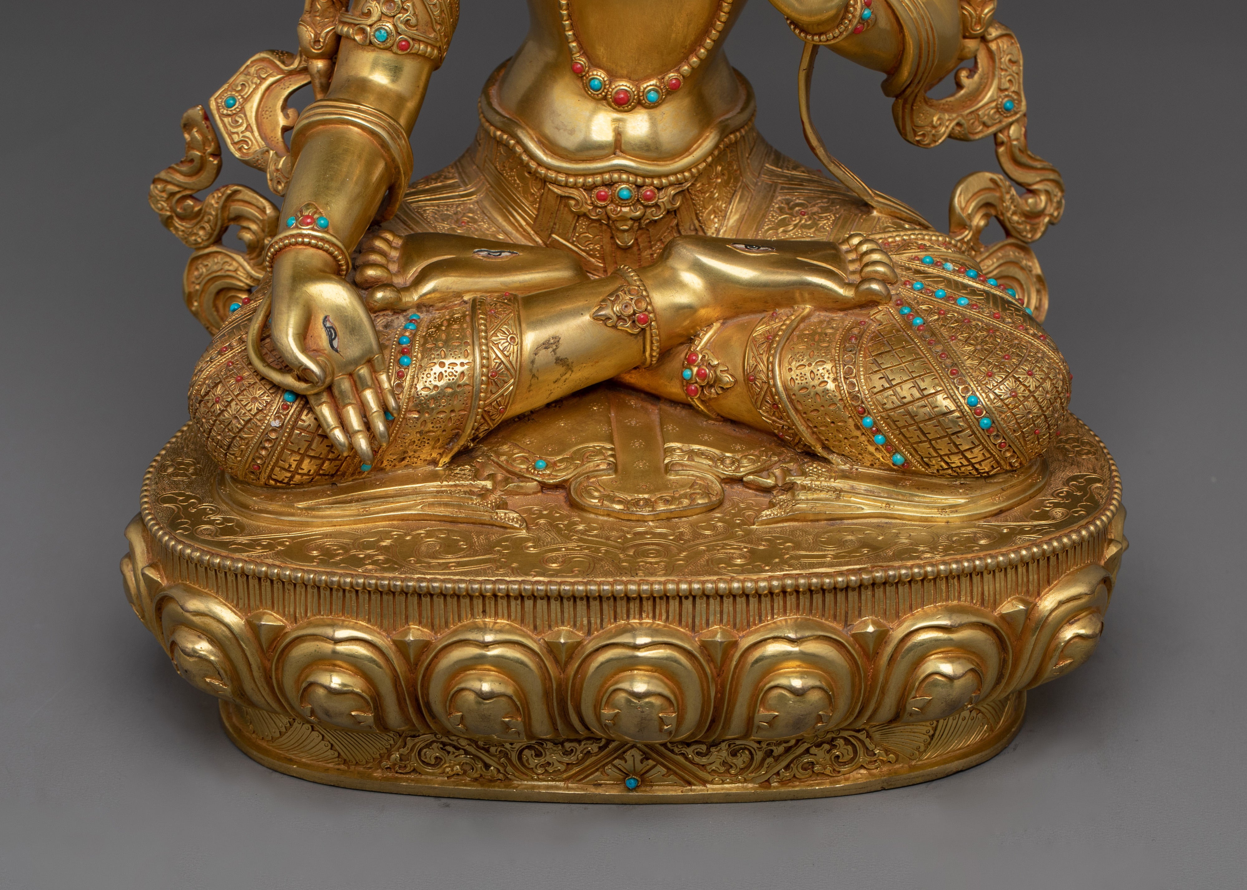 Copper White Tara Statue: Buddhist Healing Tara