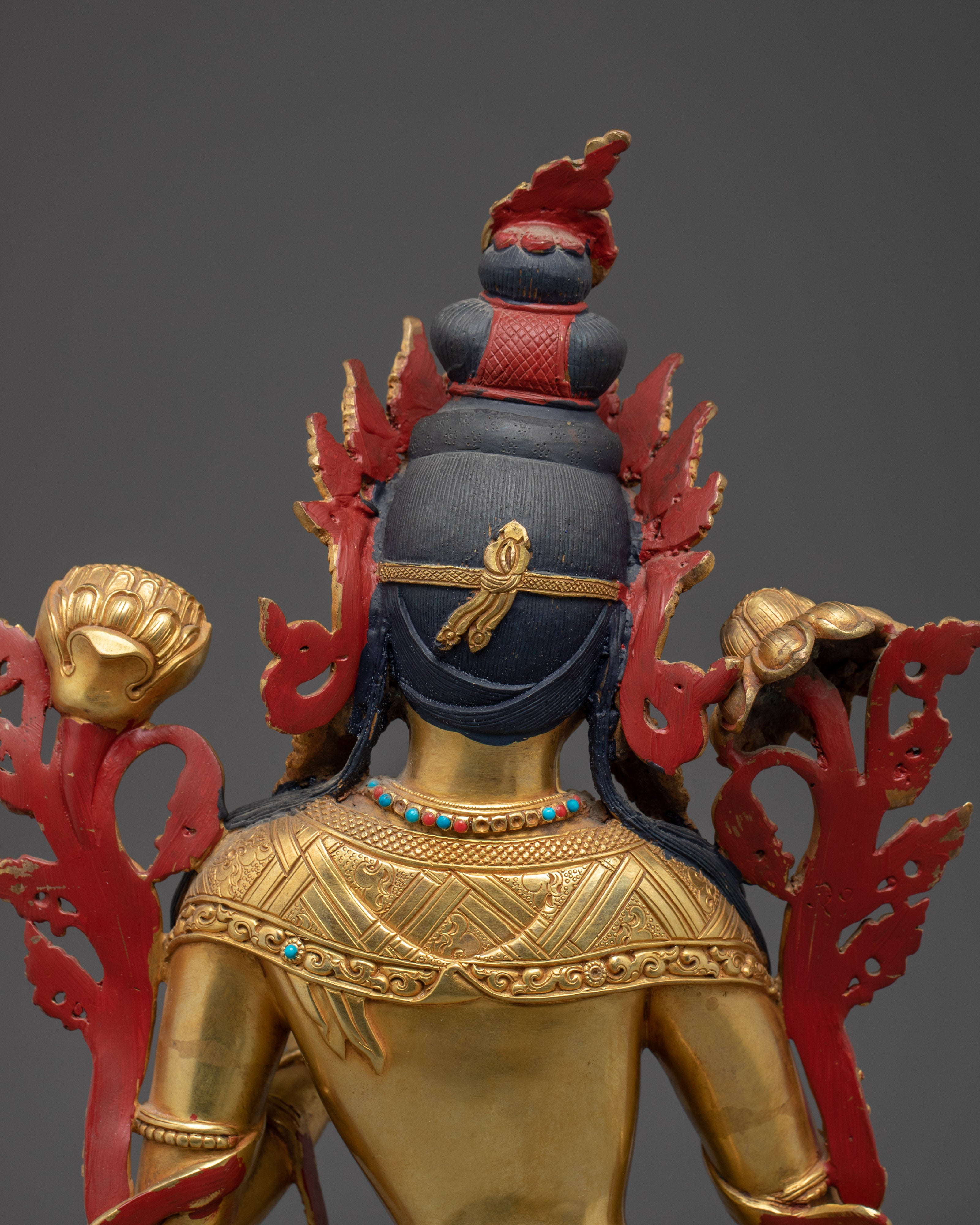 Copper White Tara Statue: Buddhist Healing Tara