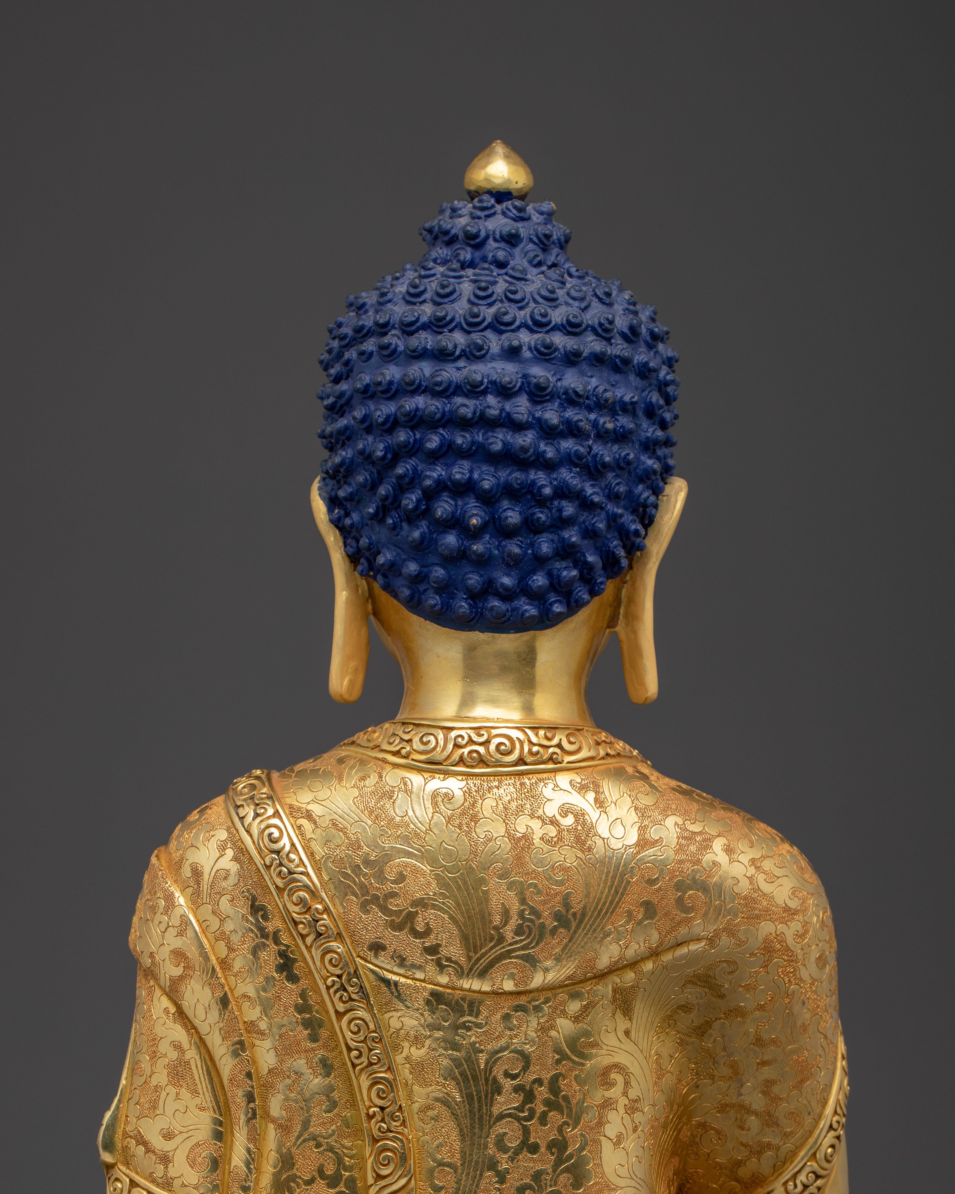 Vairocana Buddha Gold Gilded Copper Sculpture | Meditation Space and Buddhist Altar