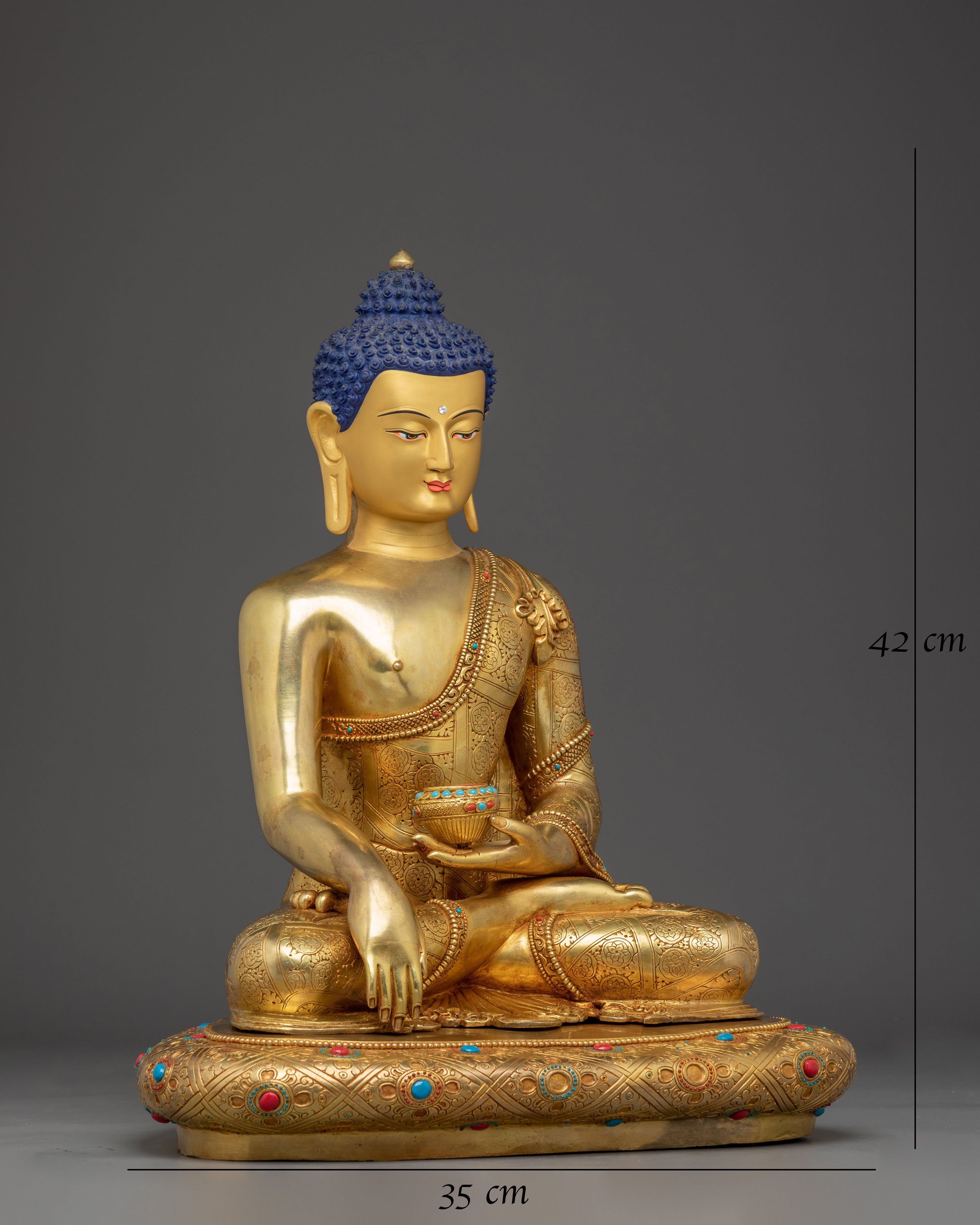 Shakyamuni Buddha Statue: Handmade Copper Statue