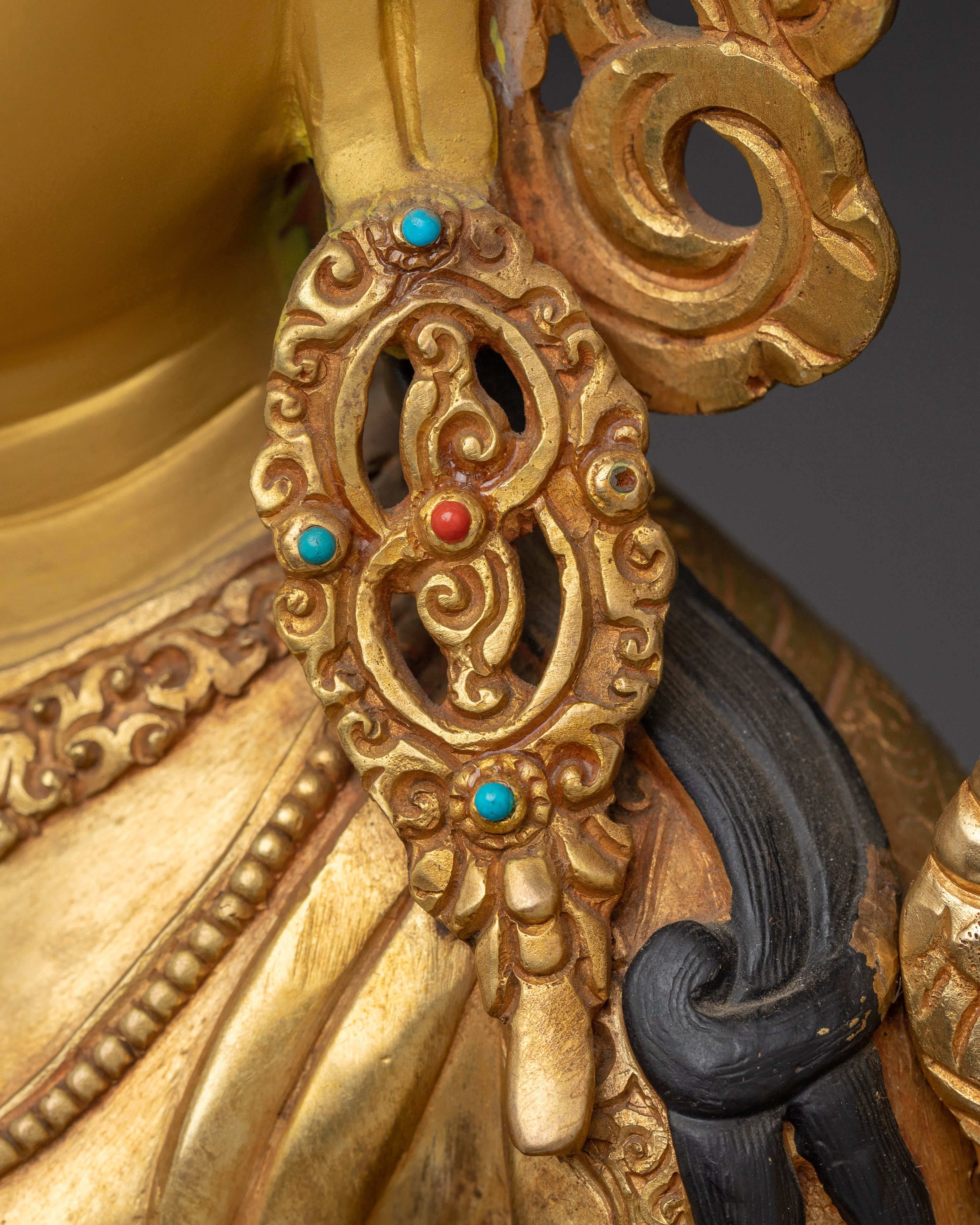 Green Tara 24K Gold Gilded Statue | Meditation and Spiritual Shrines