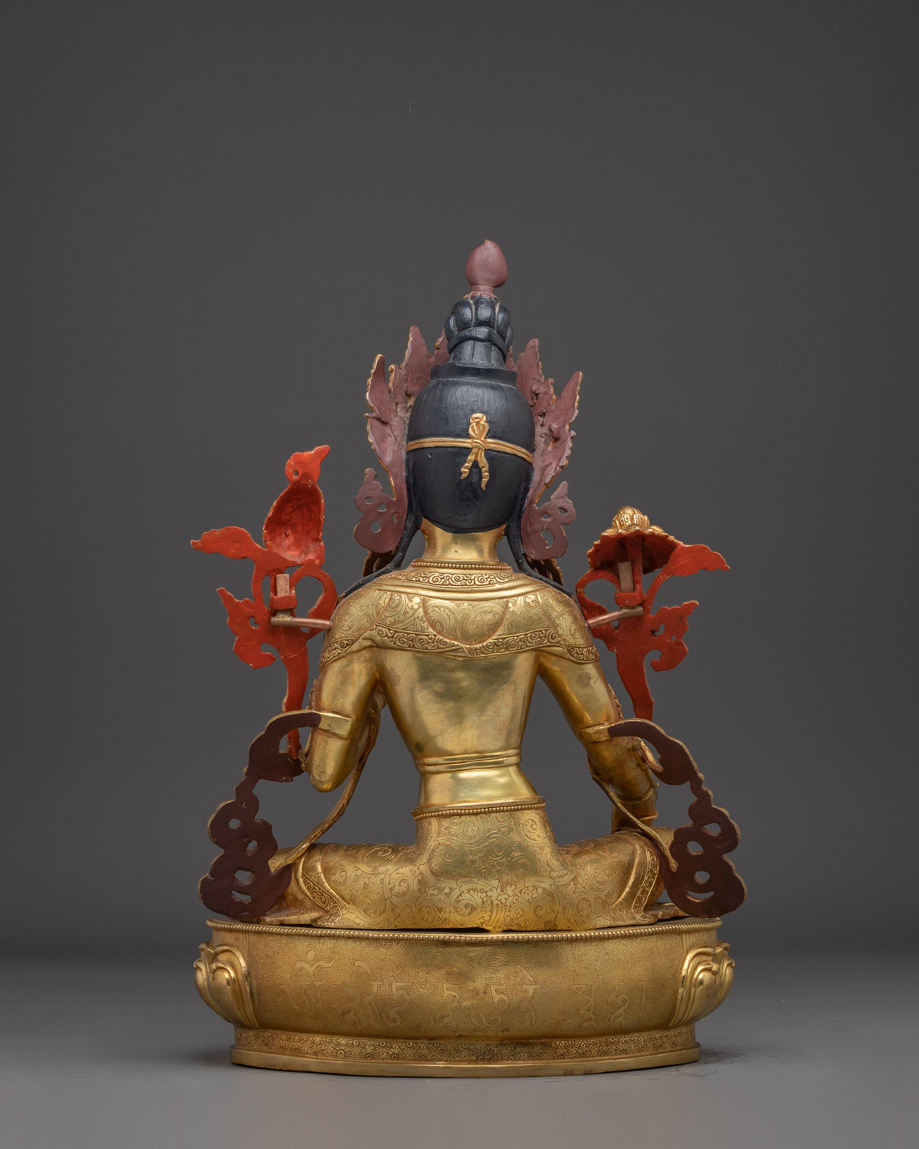 Green Tara 24K Gold Gilded Statue | Meditation and Spiritual Shrines