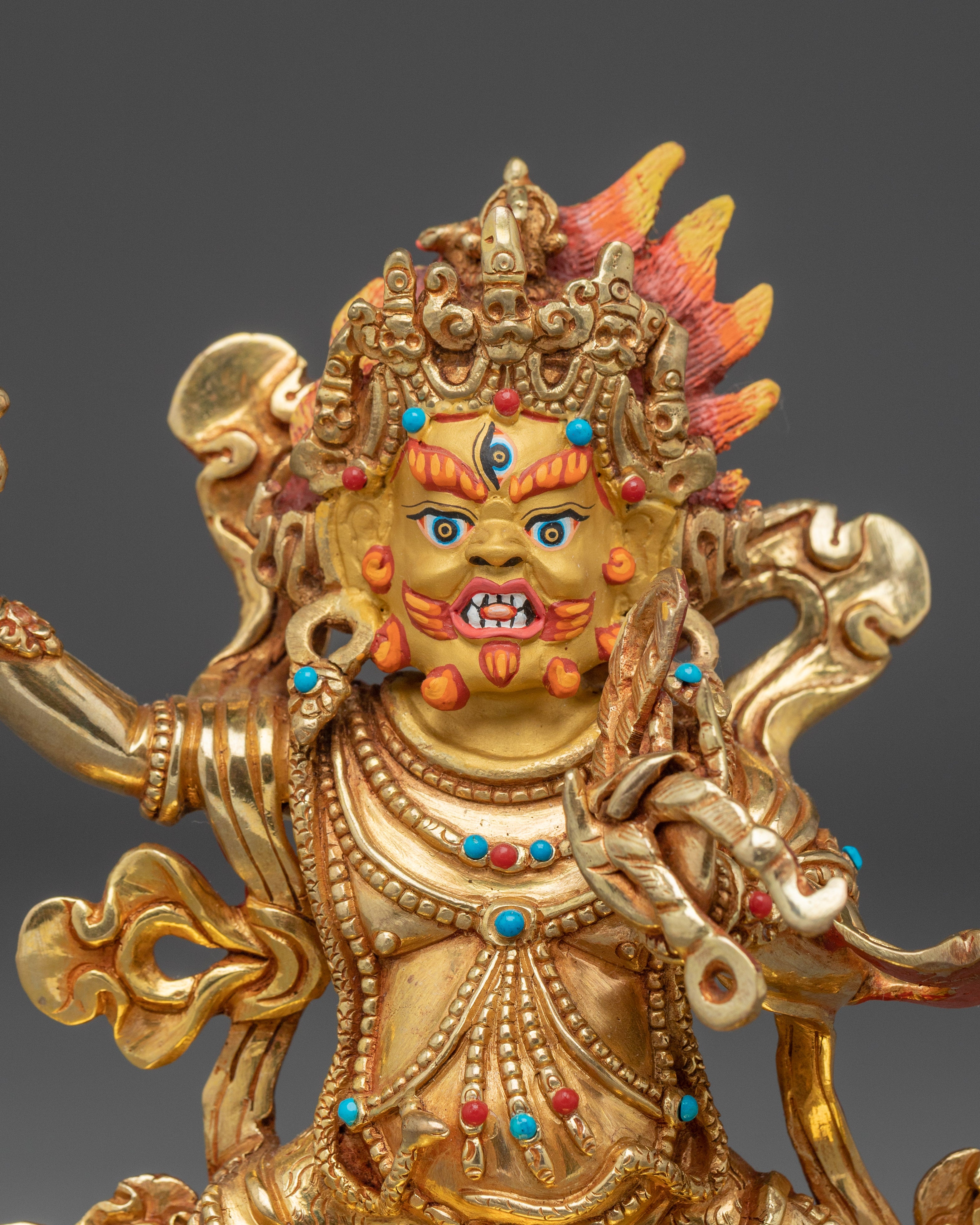 Vajrapani Gold Gilded Statue | Protector of the Buddha
