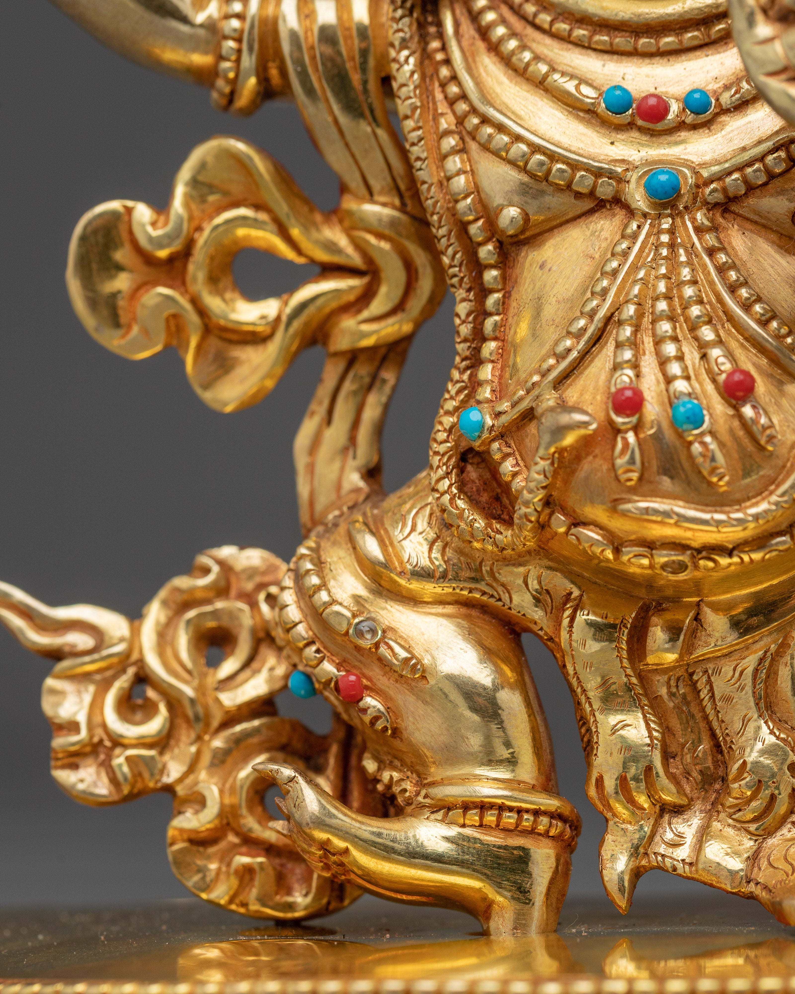Vajrapani Gold Gilded Statue | Protector of the Buddha