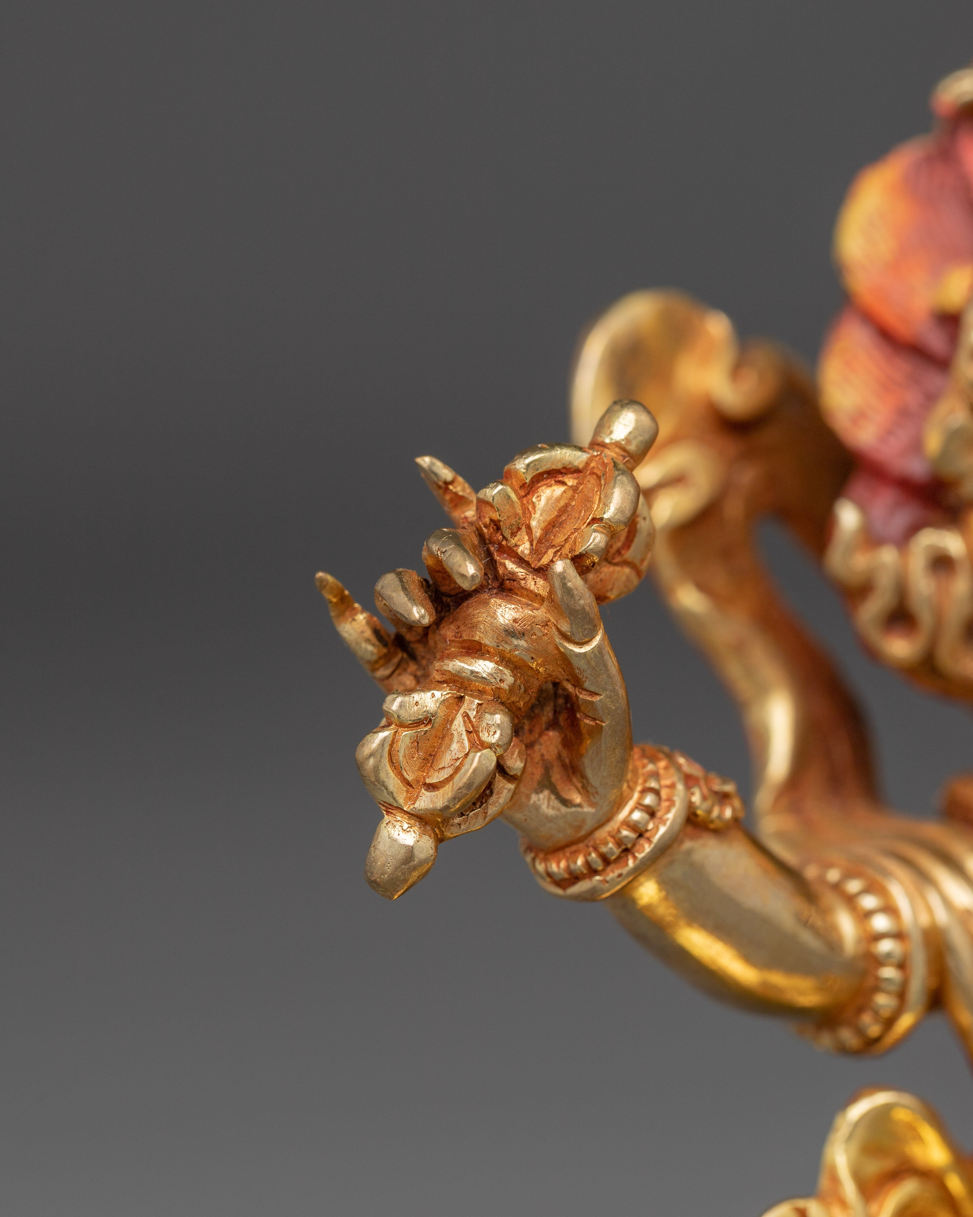 Vajrapani Gold Gilded Statue | Protector of the Buddha