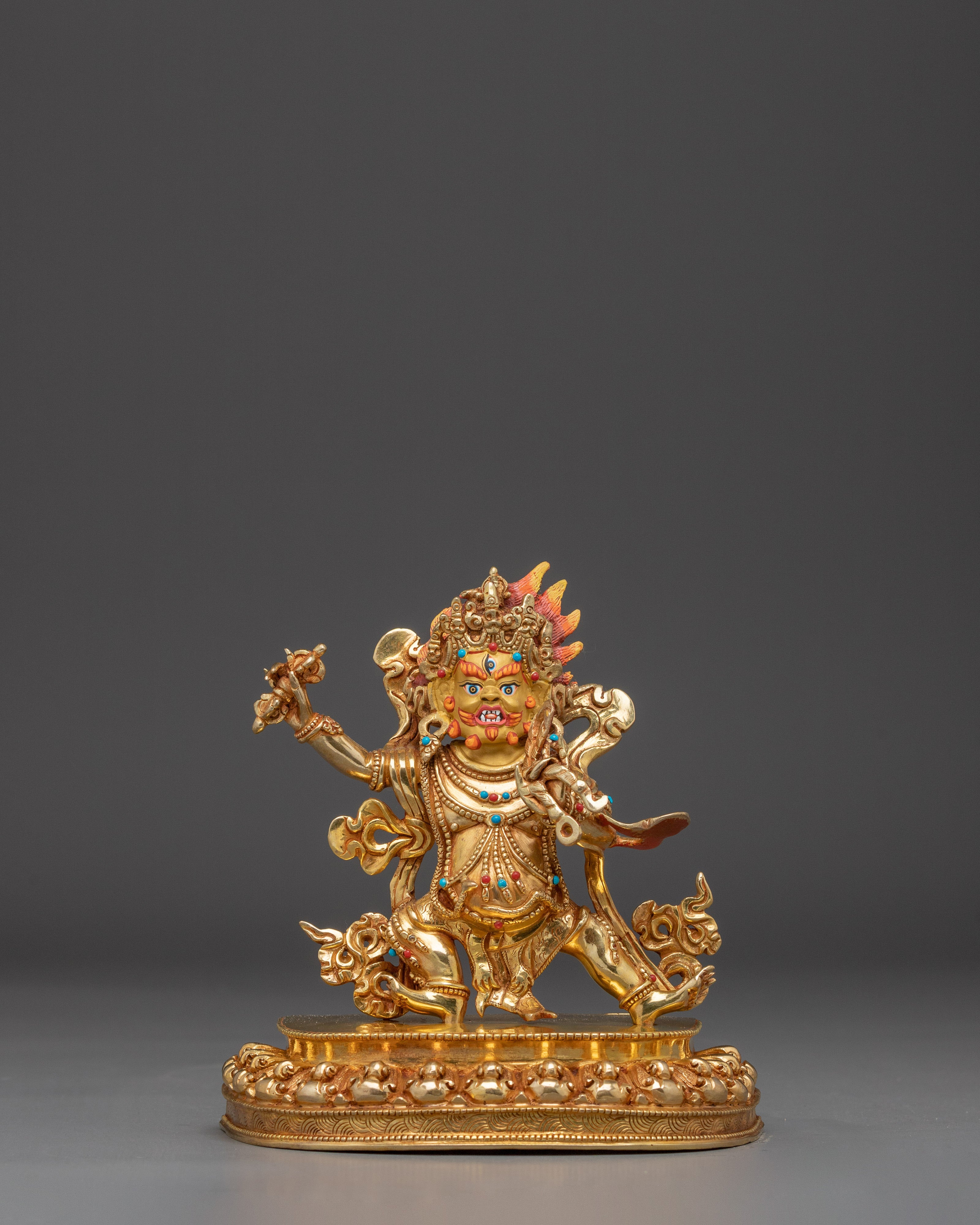 Vajrapani Gold Gilded Statue | Protector of the Buddha