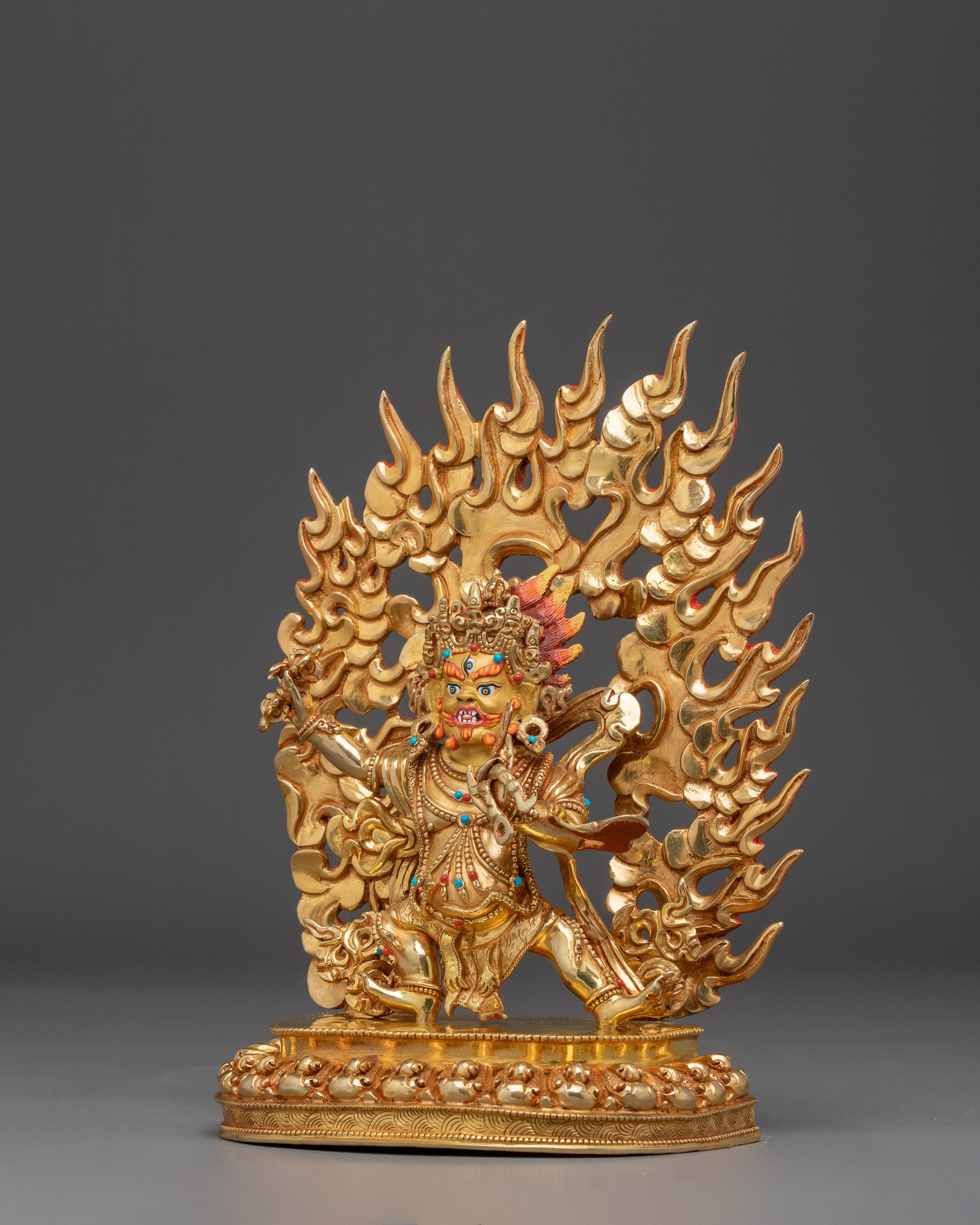 Vajrapani Gold Gilded Statue | Protector of the Buddha