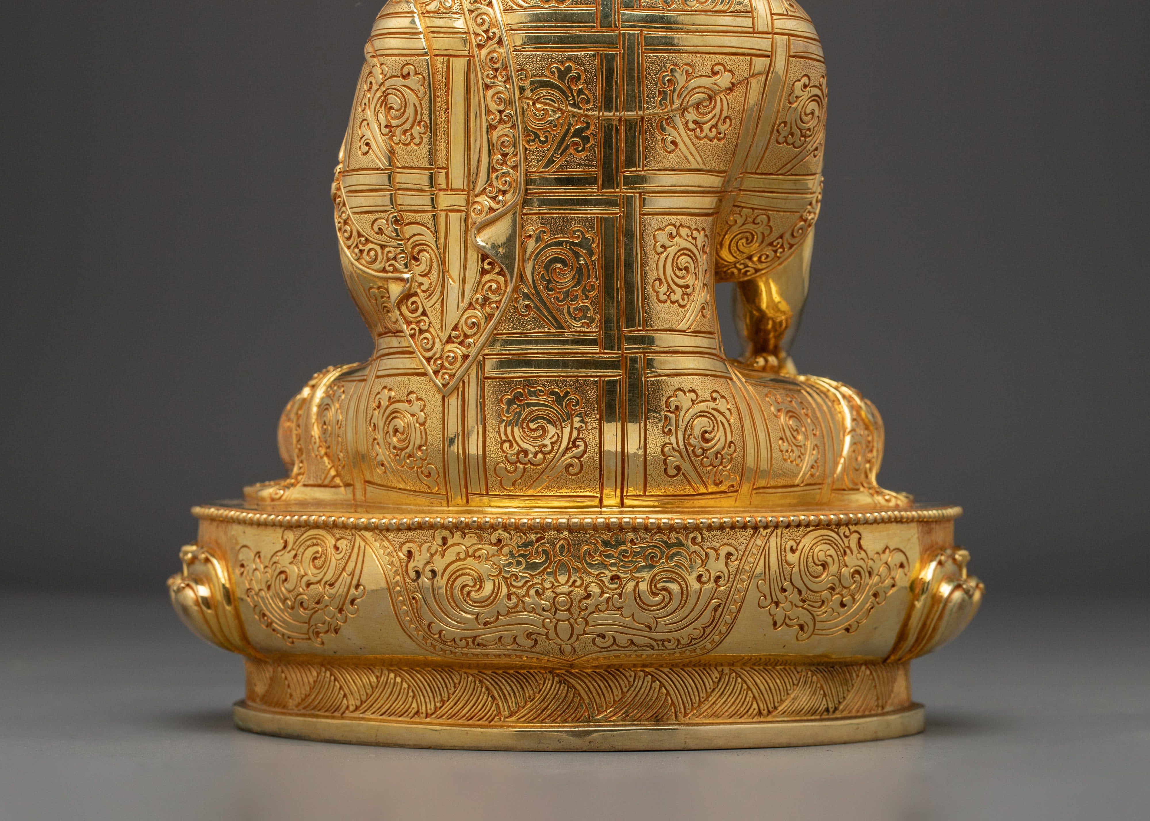 Shakyamuni Buddha Gilded Copper Sculpture | Meditation & Spiritual Decor
