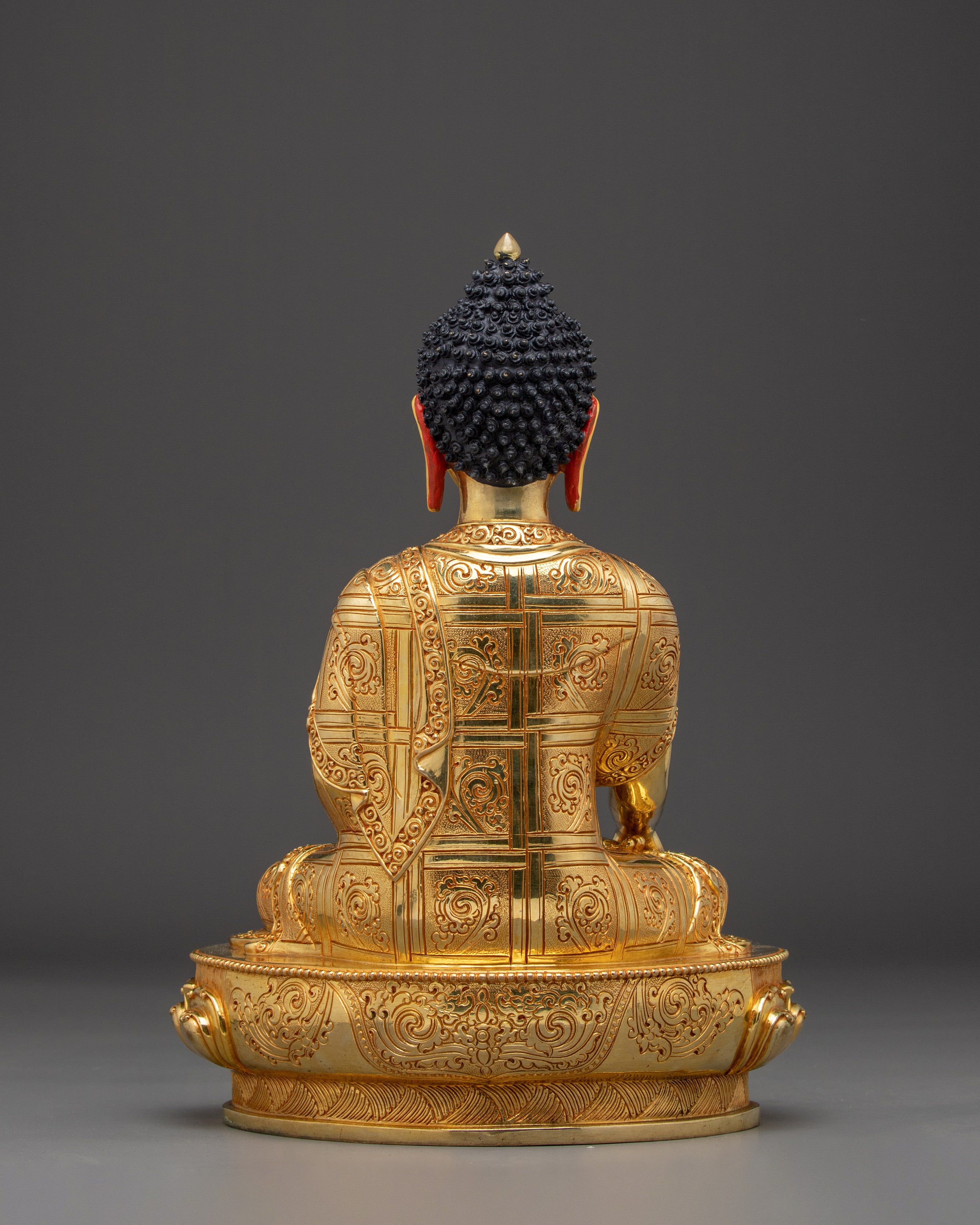Shakyamuni Buddha Gilded Copper Sculpture | Meditation & Spiritual Decor