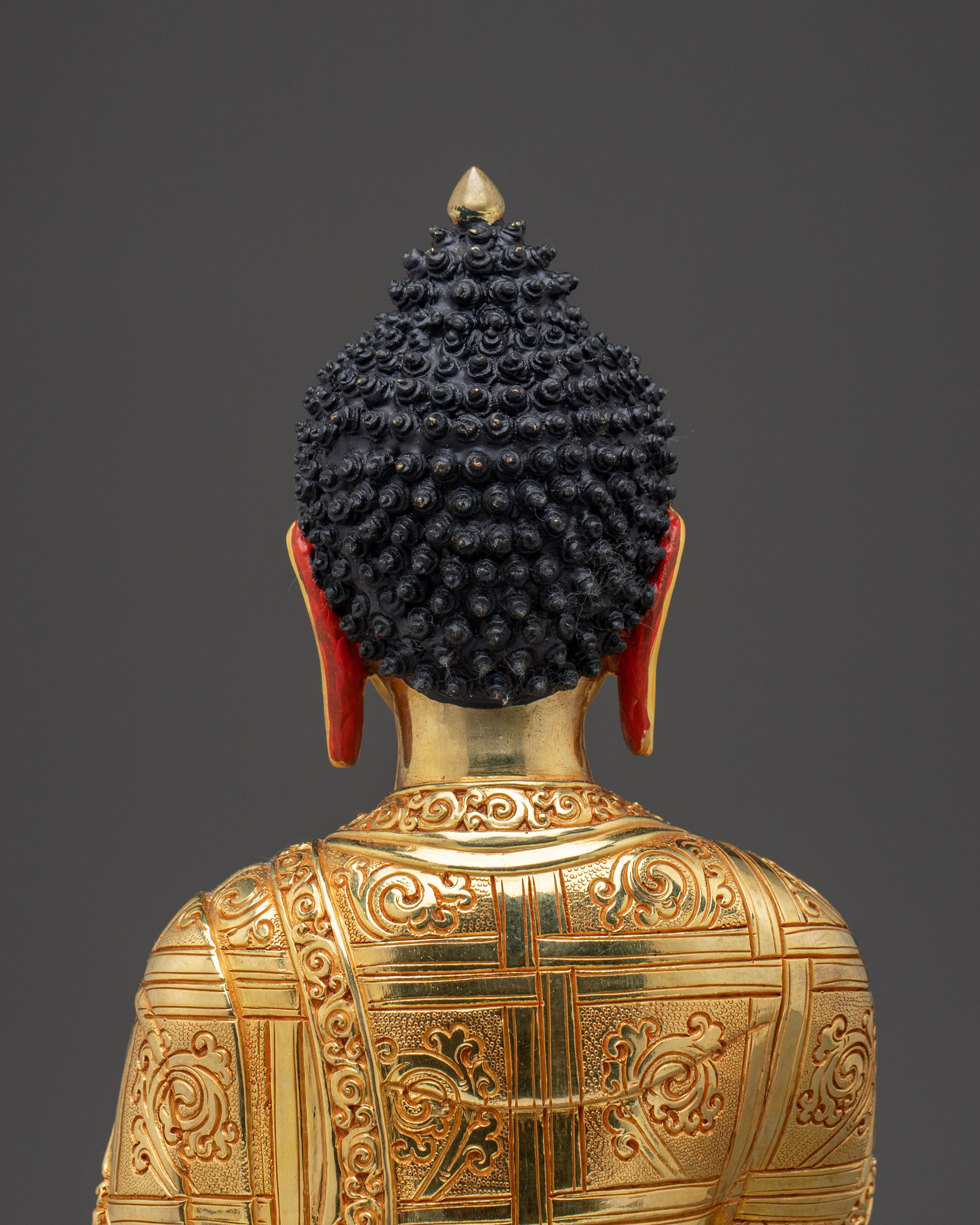 Shakyamuni Buddha Gilded Copper Sculpture | Meditation & Spiritual Decor