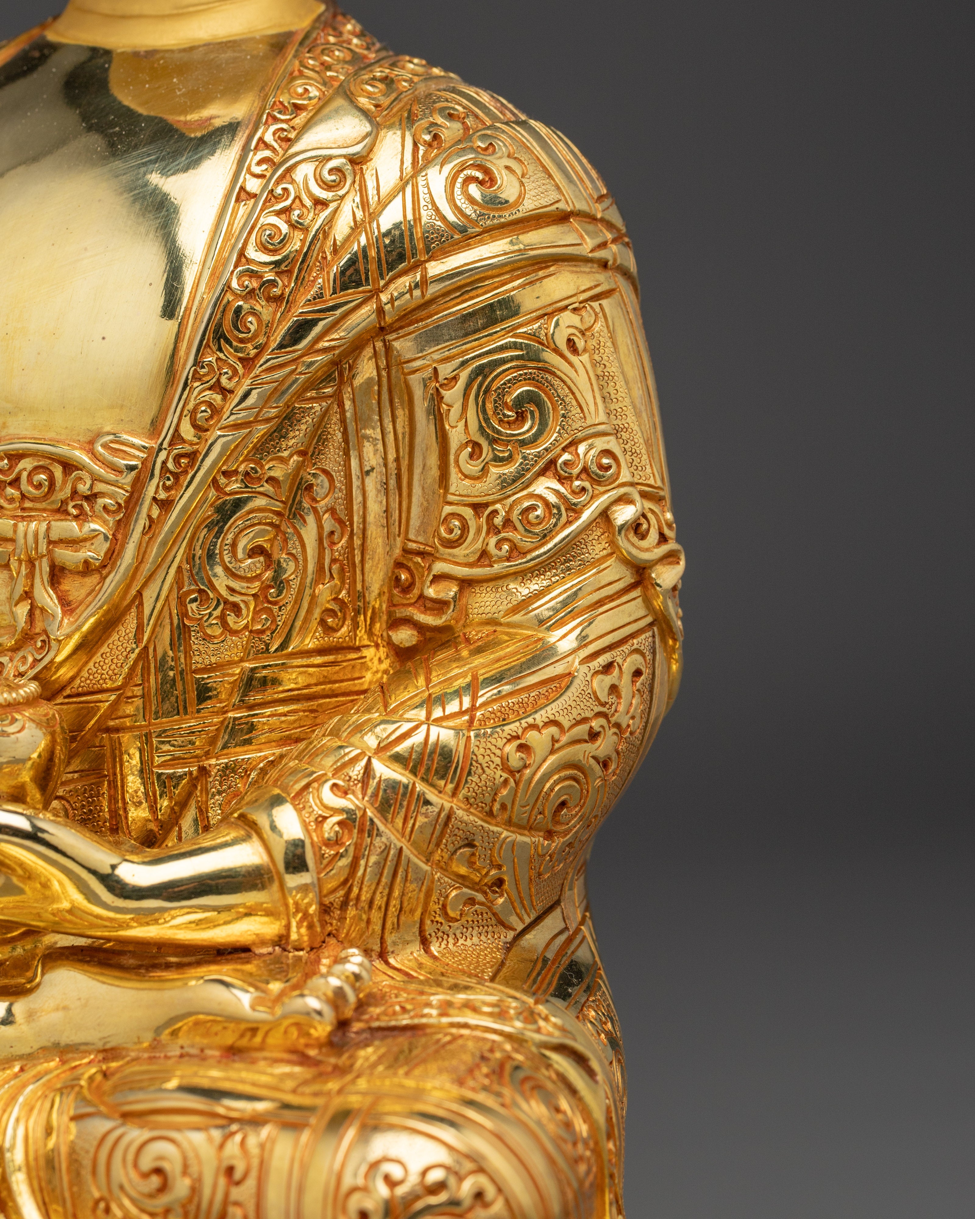 Shakyamuni Buddha Gilded Copper Sculpture | Meditation & Spiritual Decor