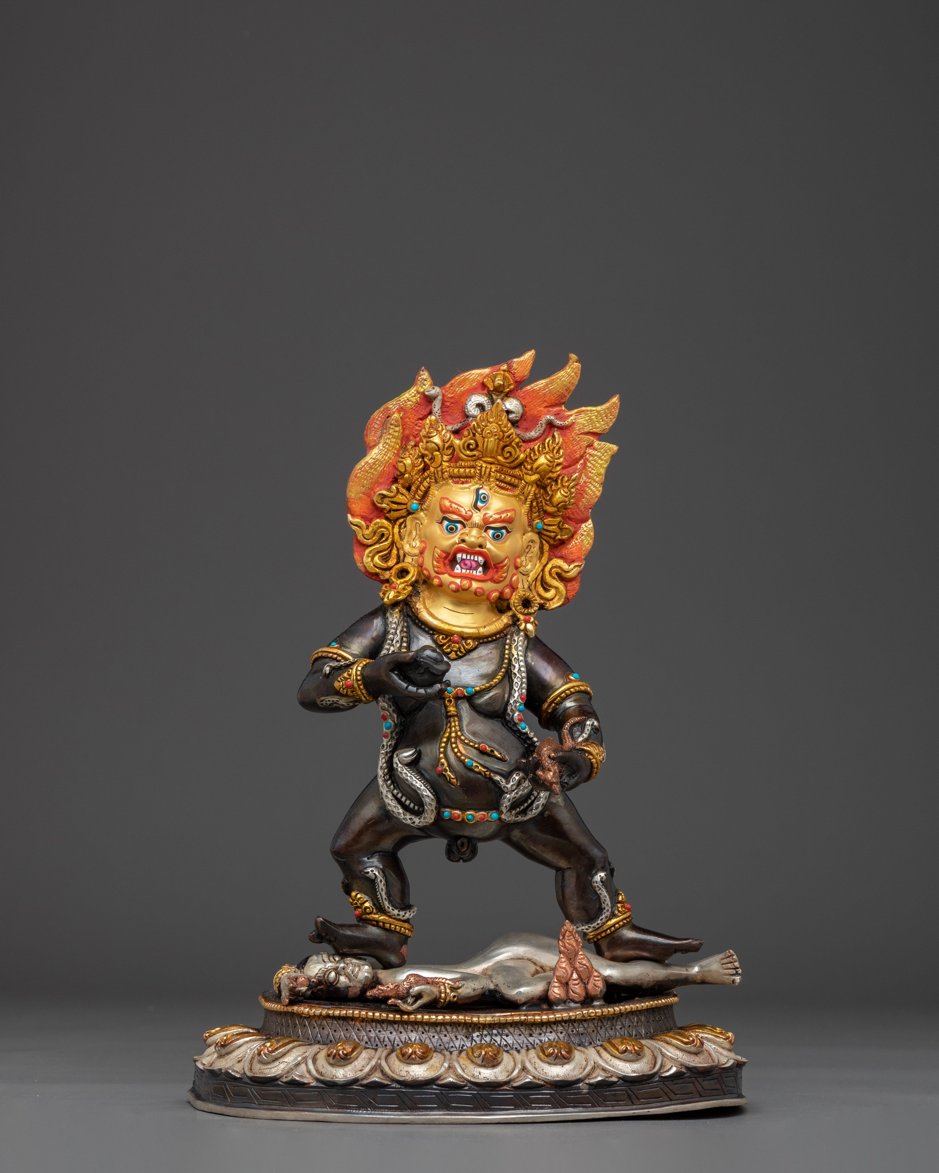 Black Dzambhala Statue: The Wealth Deity