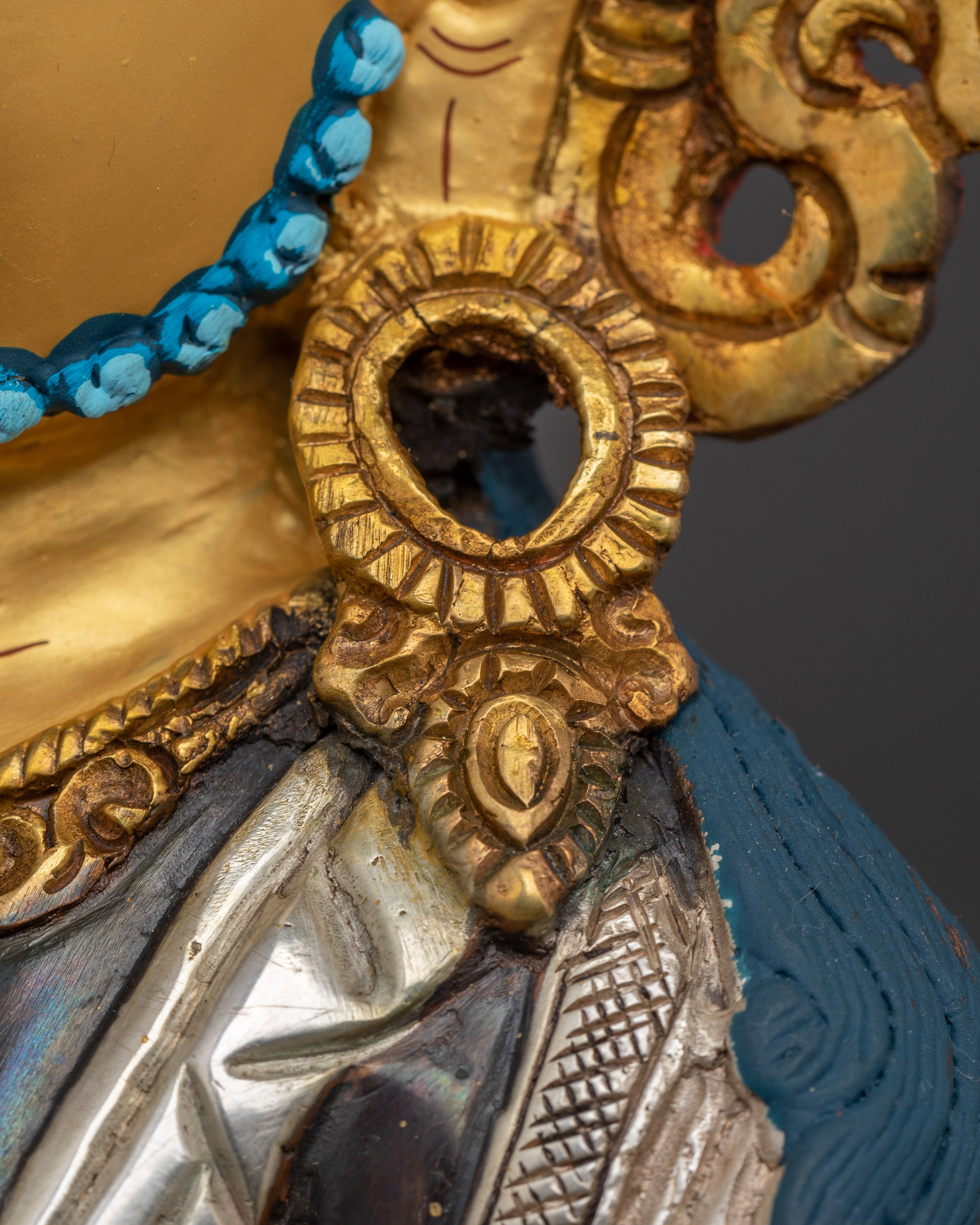 Copper Dzambhala Statue: Buddhist Wealth Deity