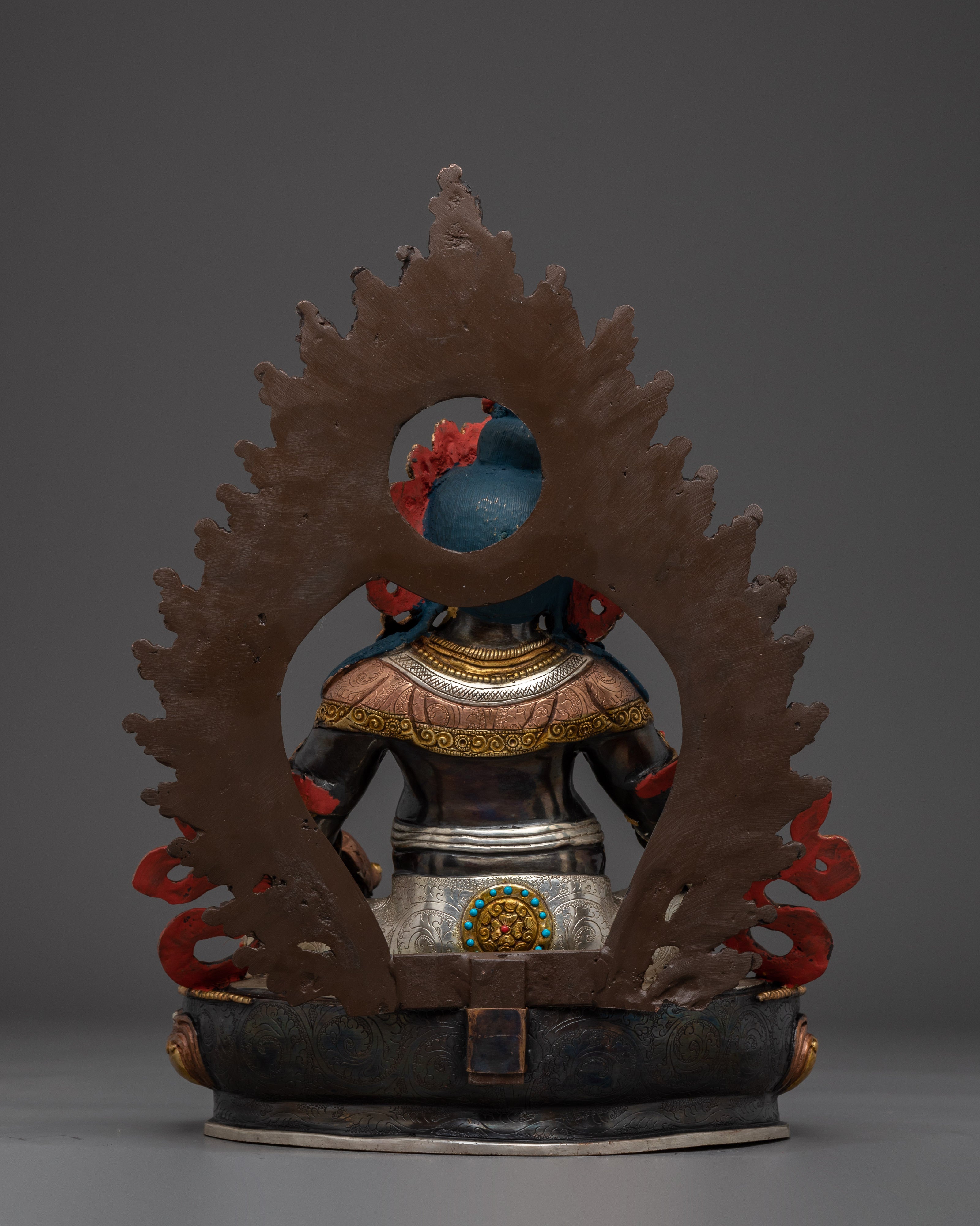 Copper Dzambhala Statue: Buddhist Wealth Deity