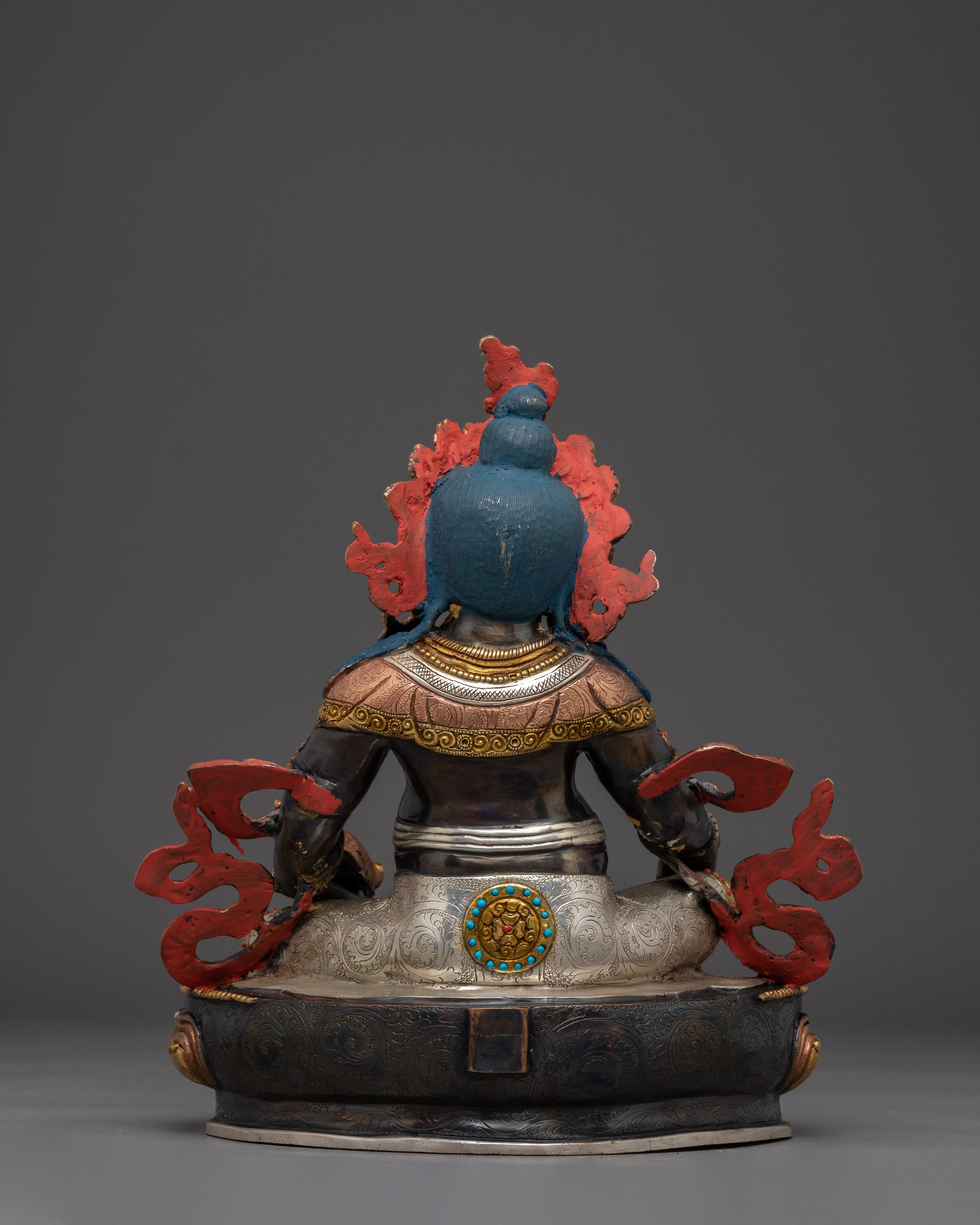 Copper Dzambhala Statue: Buddhist Wealth Deity