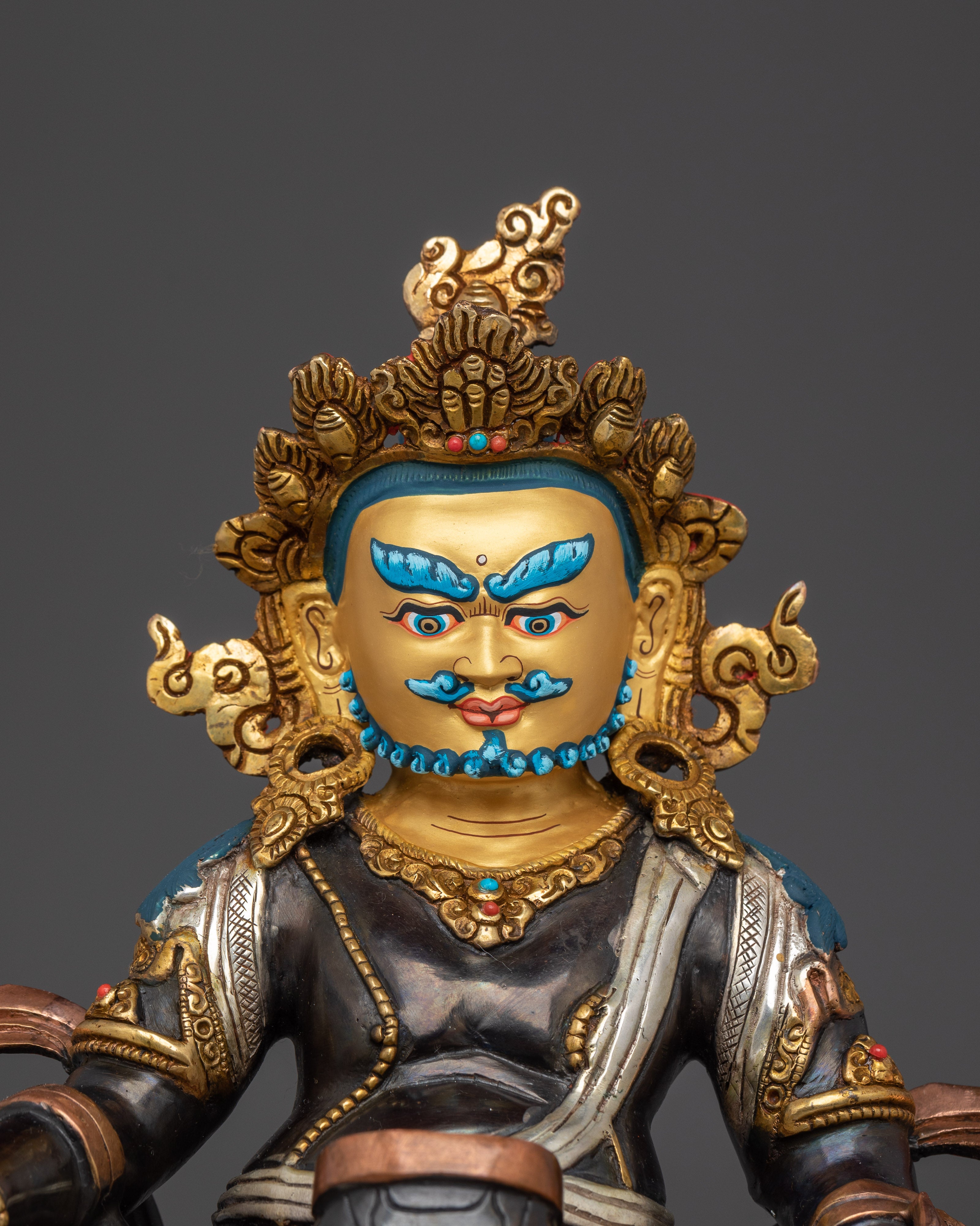Green Dzambhala Statue: Wealth Deity