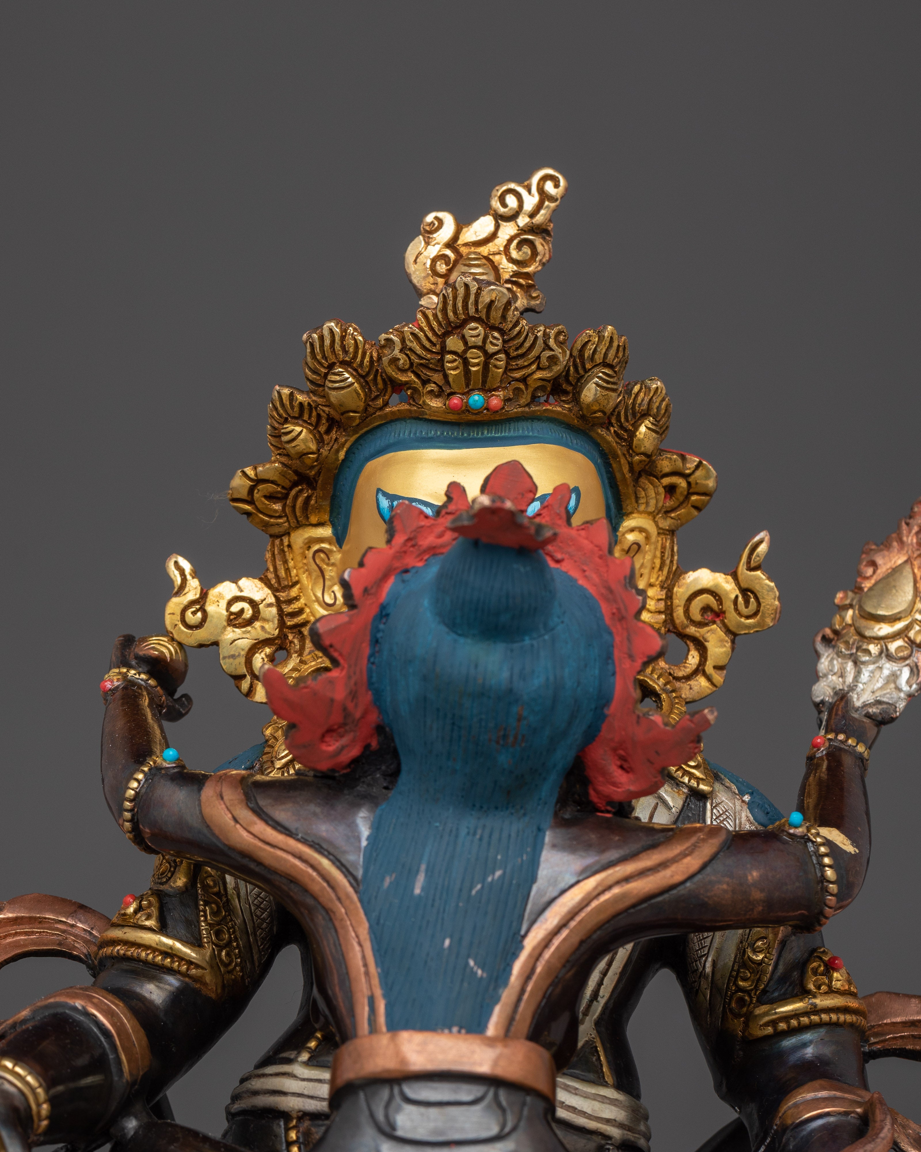 Green Dzambhala Statue: Wealth Deity