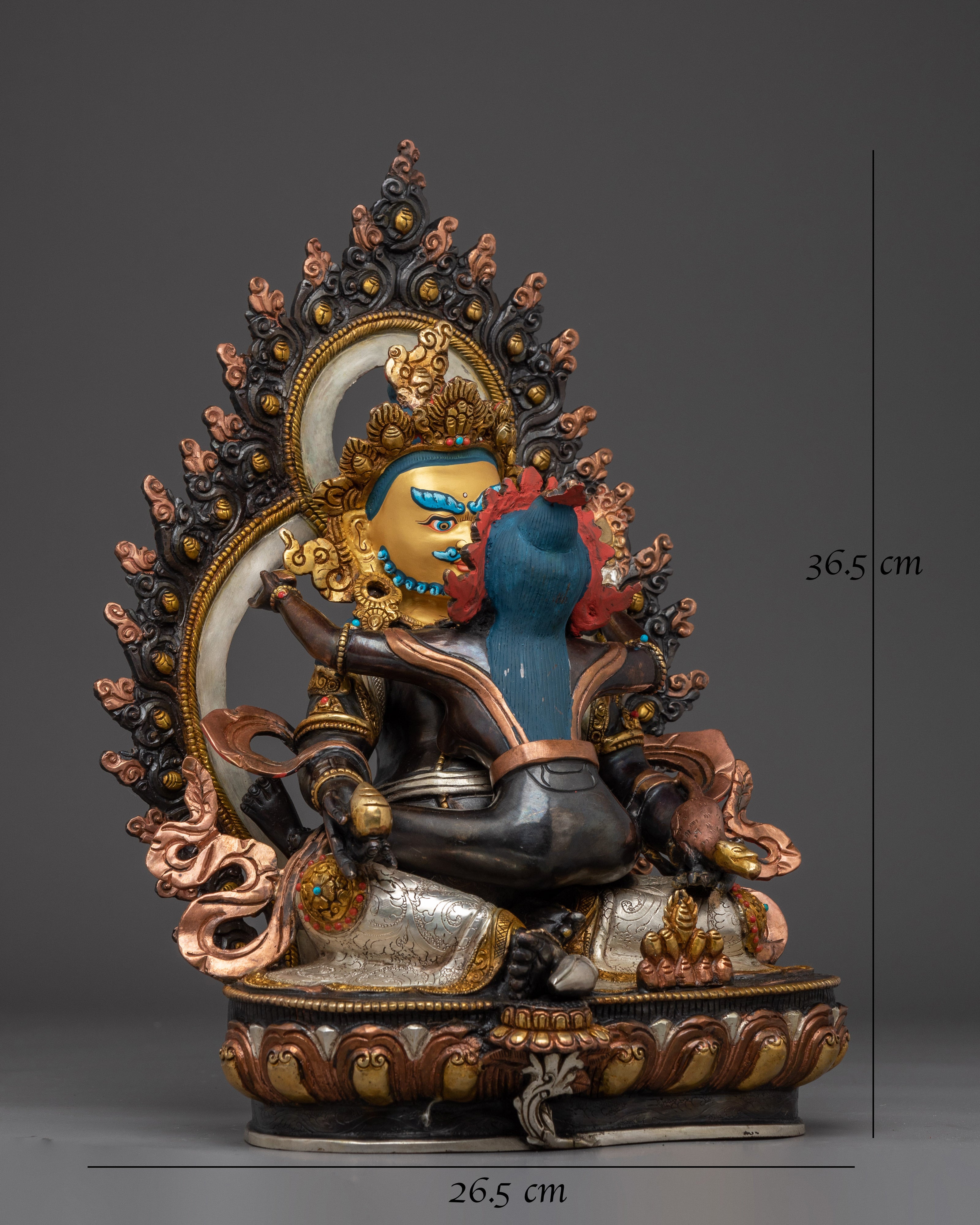 Green Dzambhala Statue: Wealth Deity