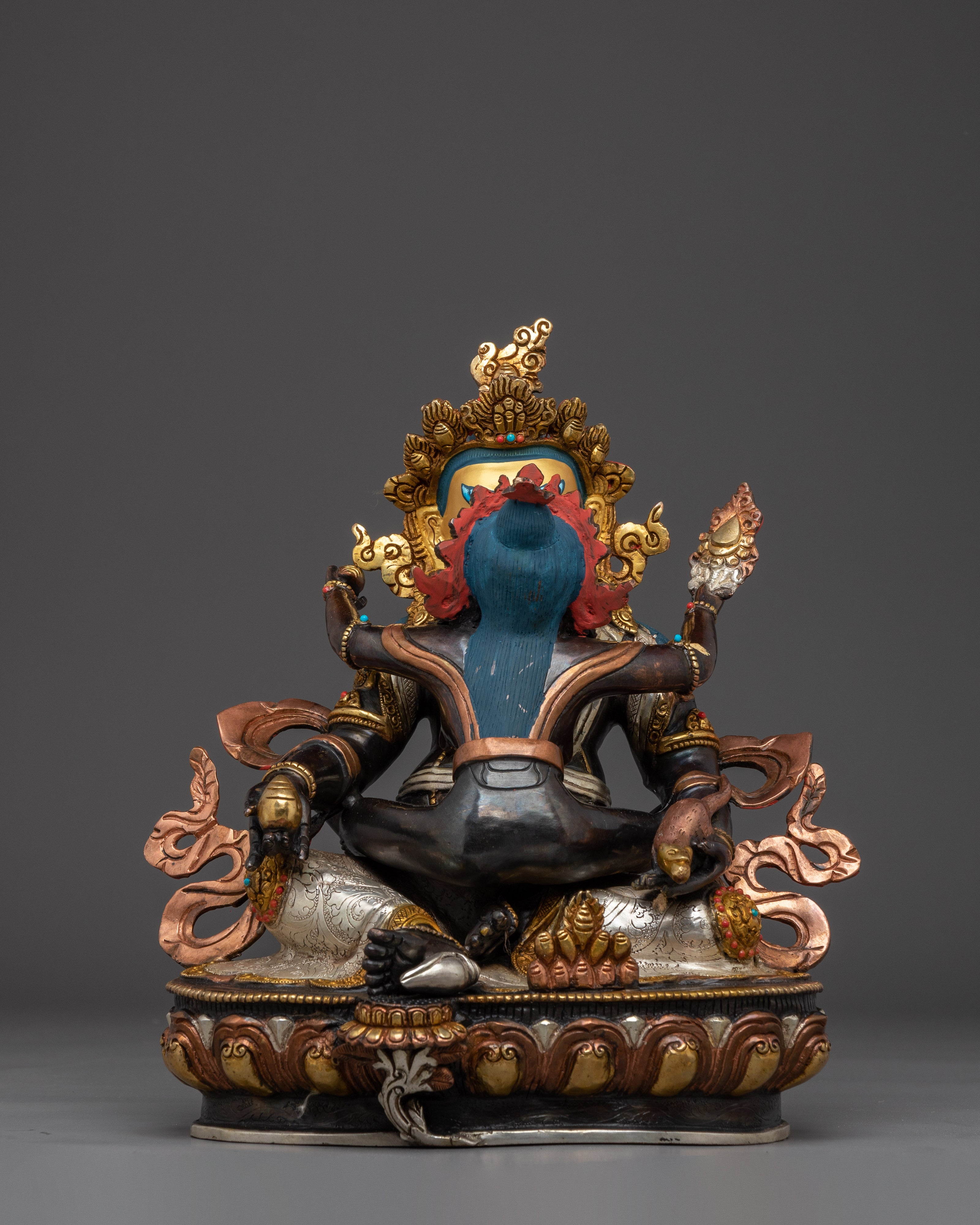 Green Dzambhala Statue: Wealth Deity