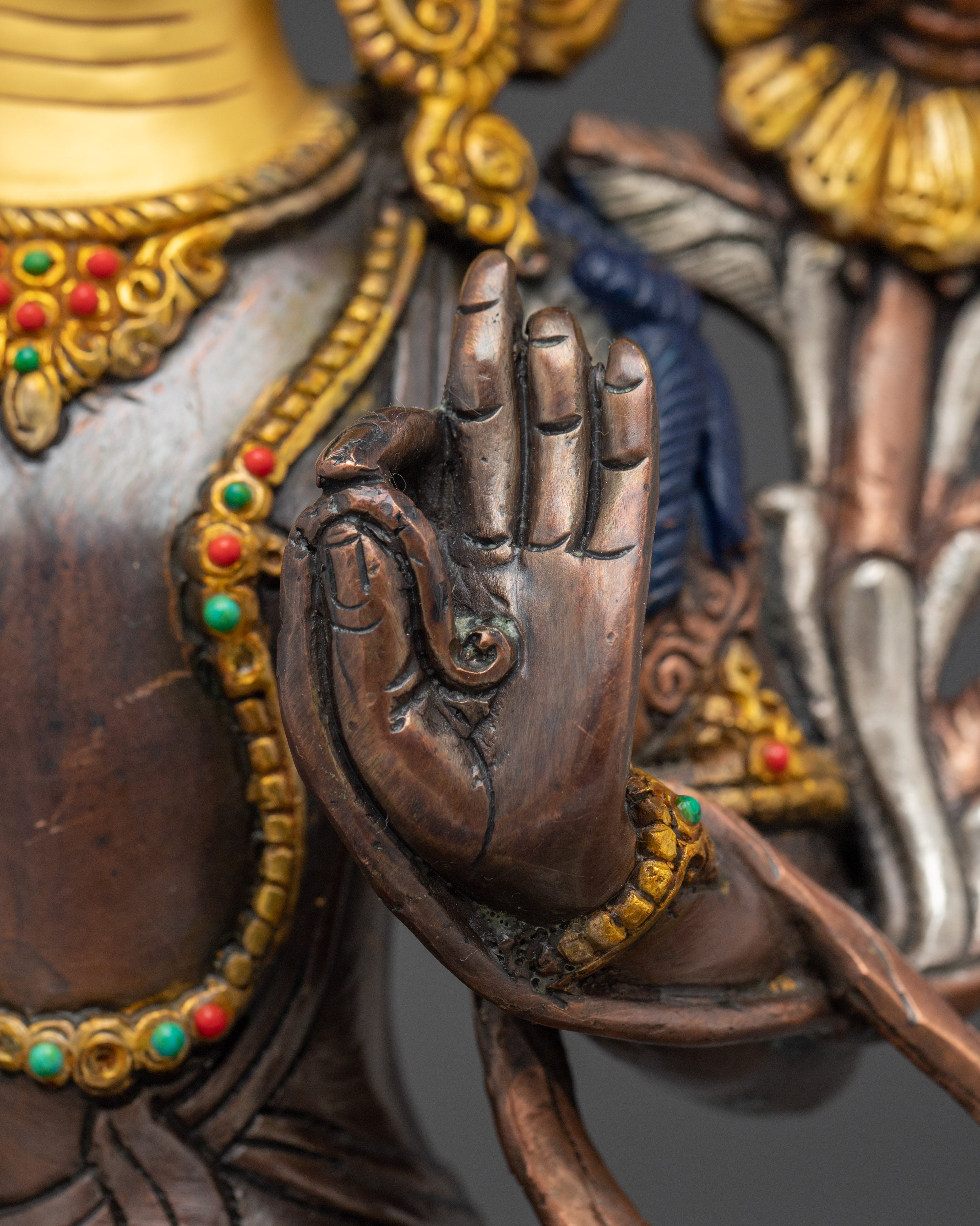 Handmade Manjushri Statue: The Bodhisattva of Wisdom