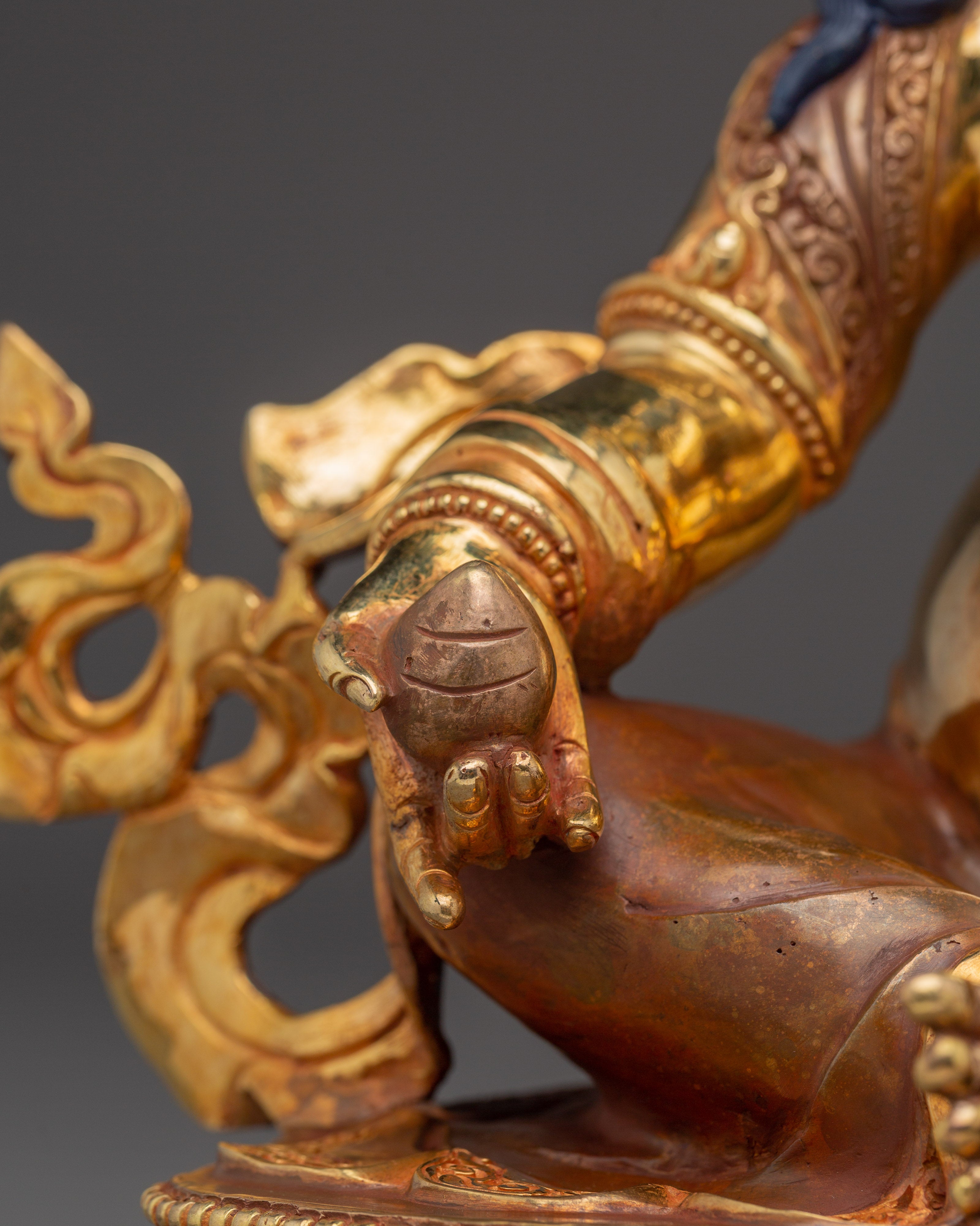 Dzambhala, Deity of Wealth and Prosperity | Gold Gilded Tibetan Statue