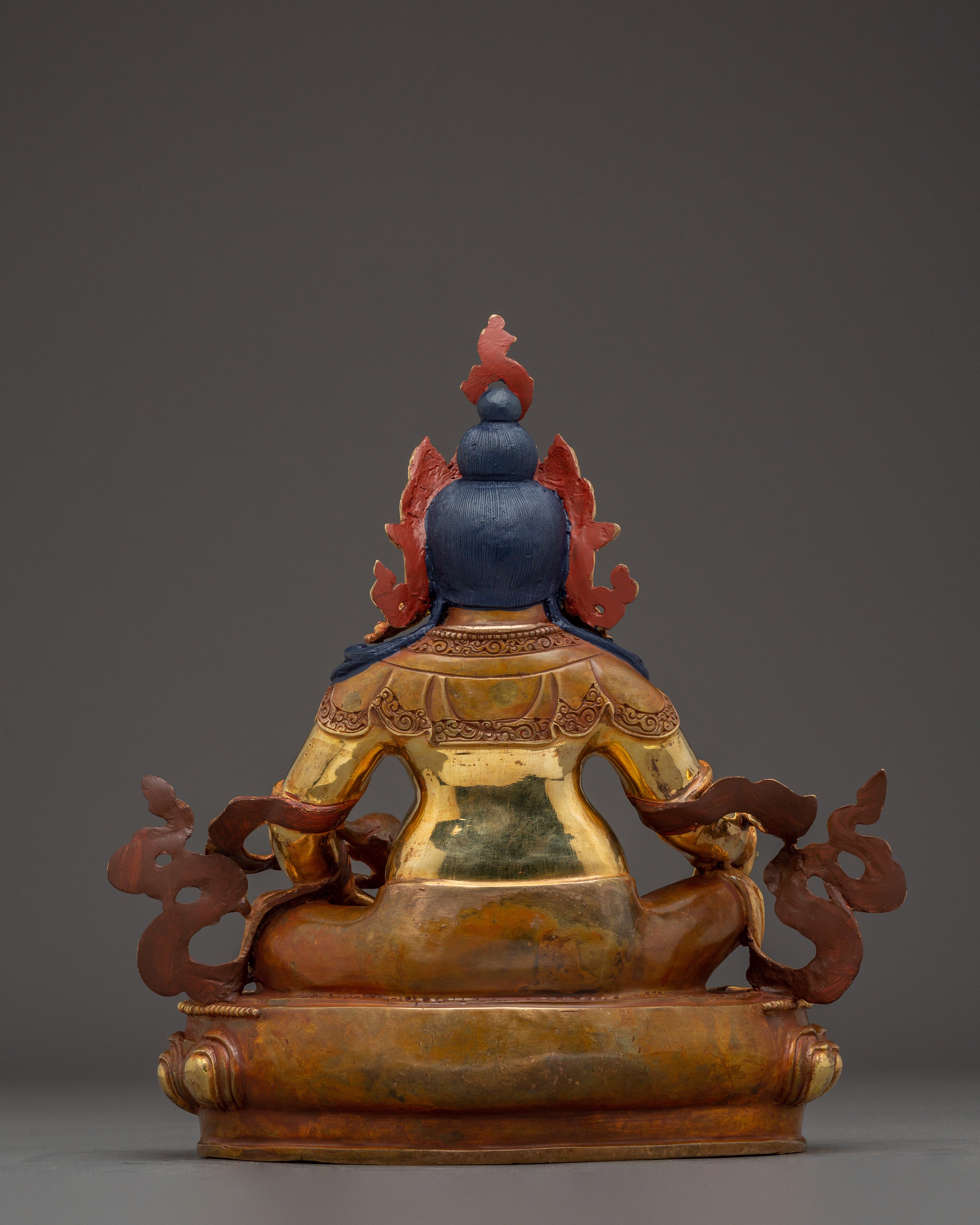 Dzambhala, Deity of Wealth and Prosperity | Gold Gilded Tibetan Statue