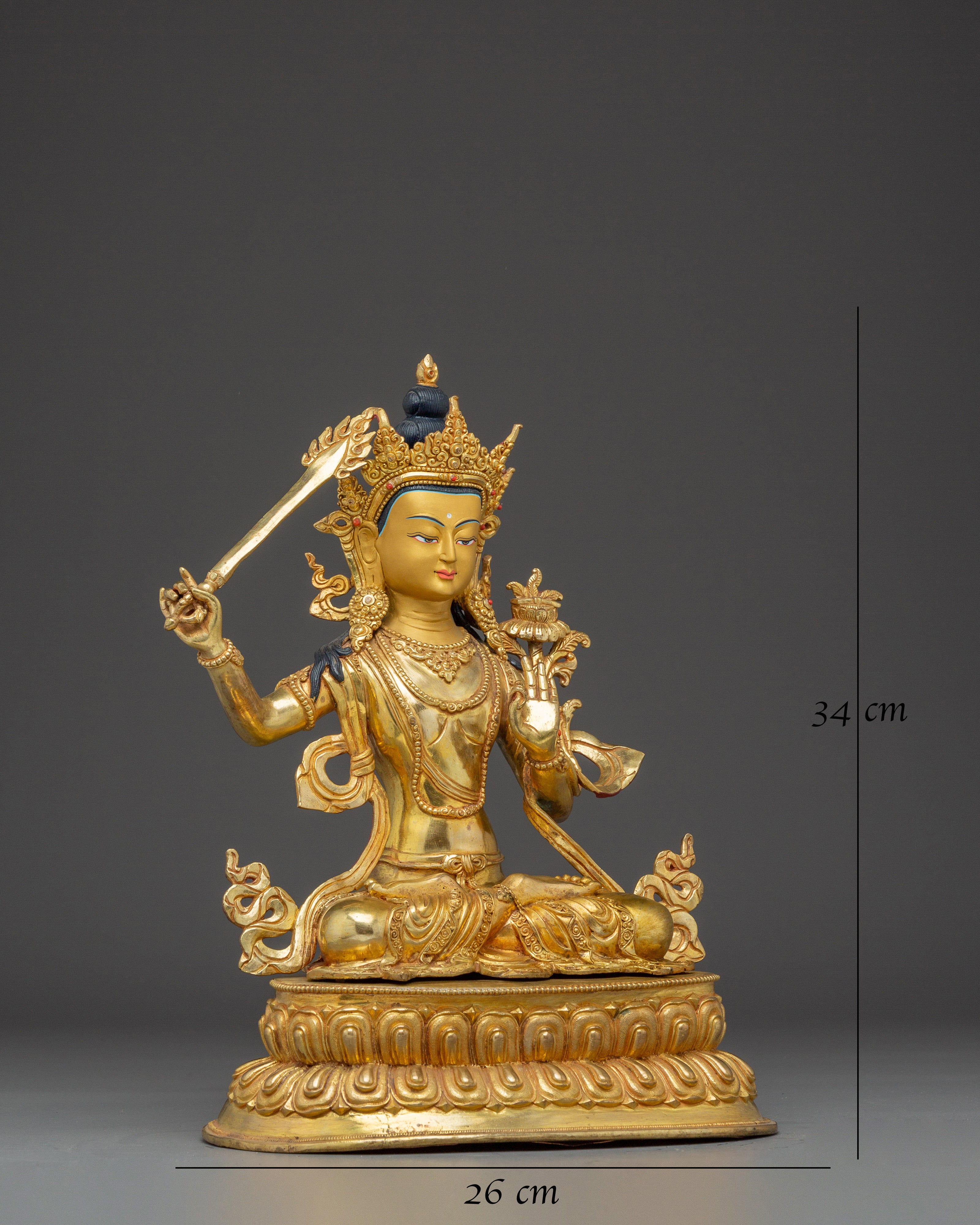 Manjushri Statue: Embodiment of Supreme Wisdom