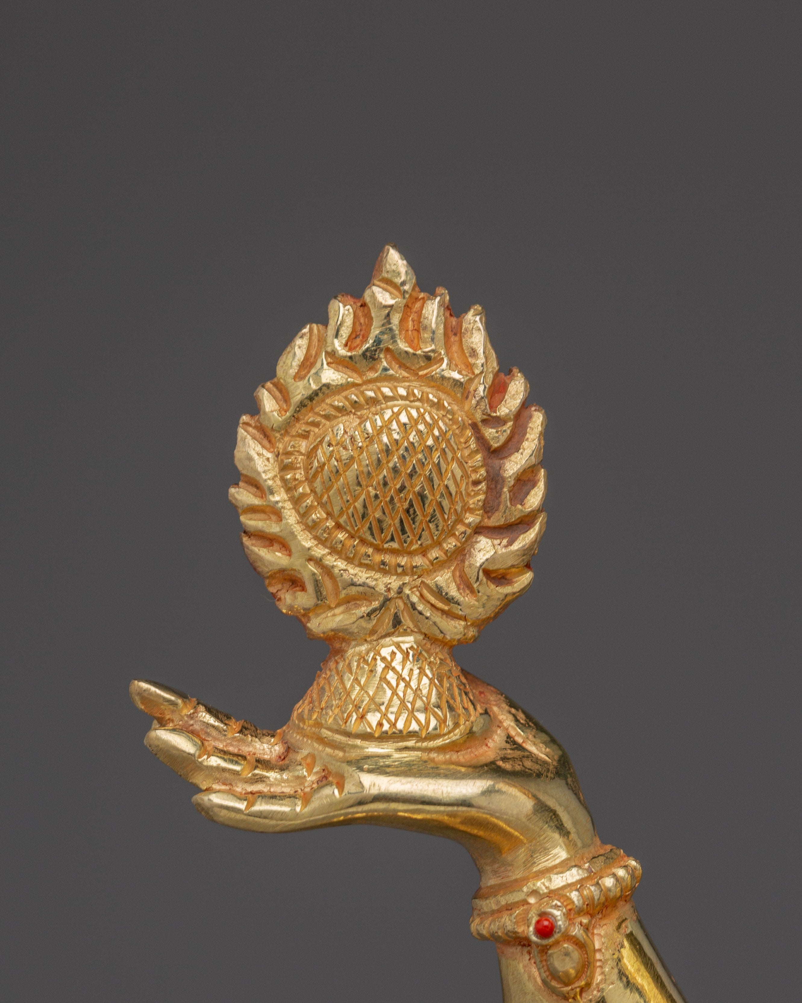 Laxmi Gold Gilded Copper Sculpture | Goddess of Wealth & Prosperity