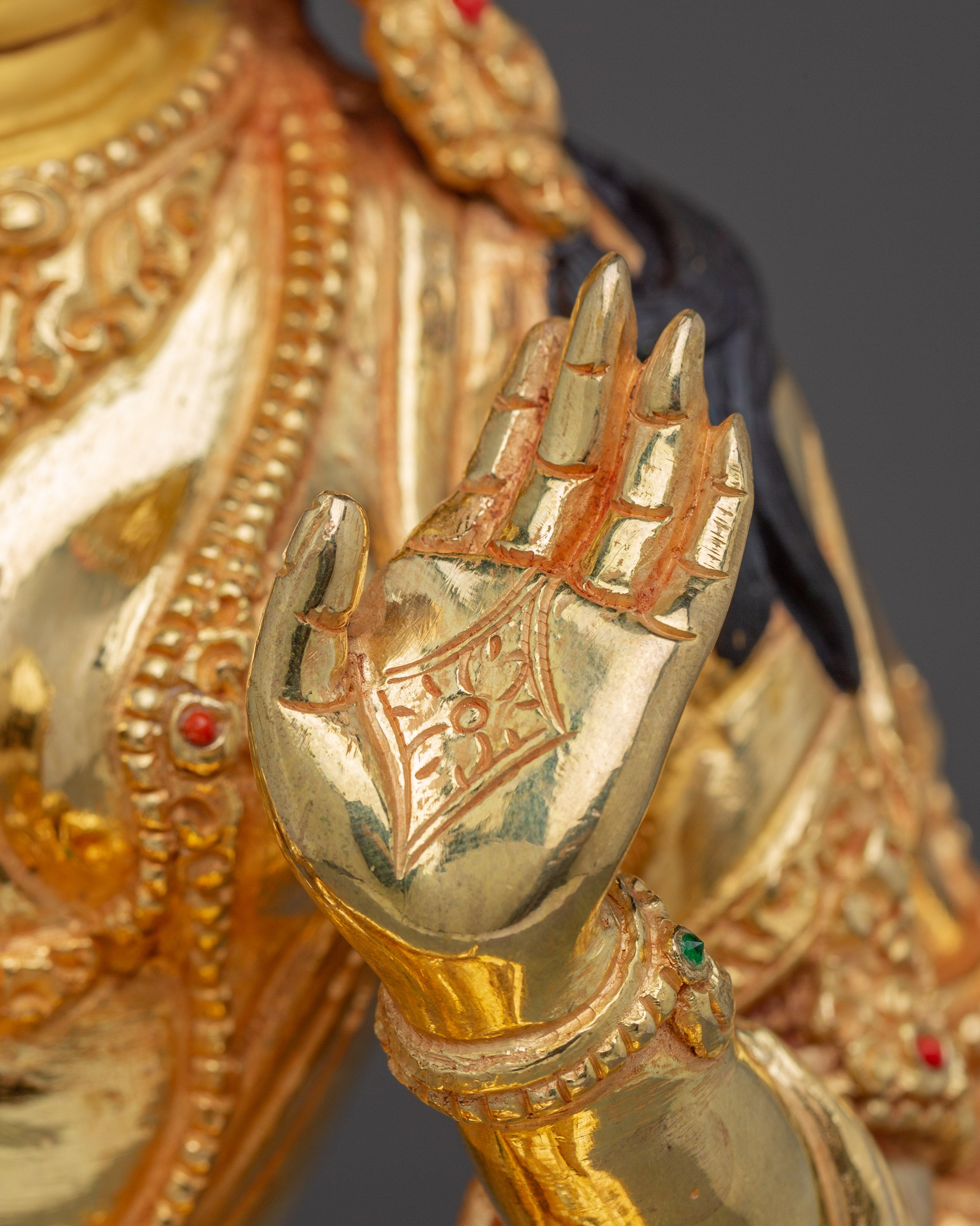 Laxmi Gold Gilded Copper Sculpture | Goddess of Wealth & Prosperity