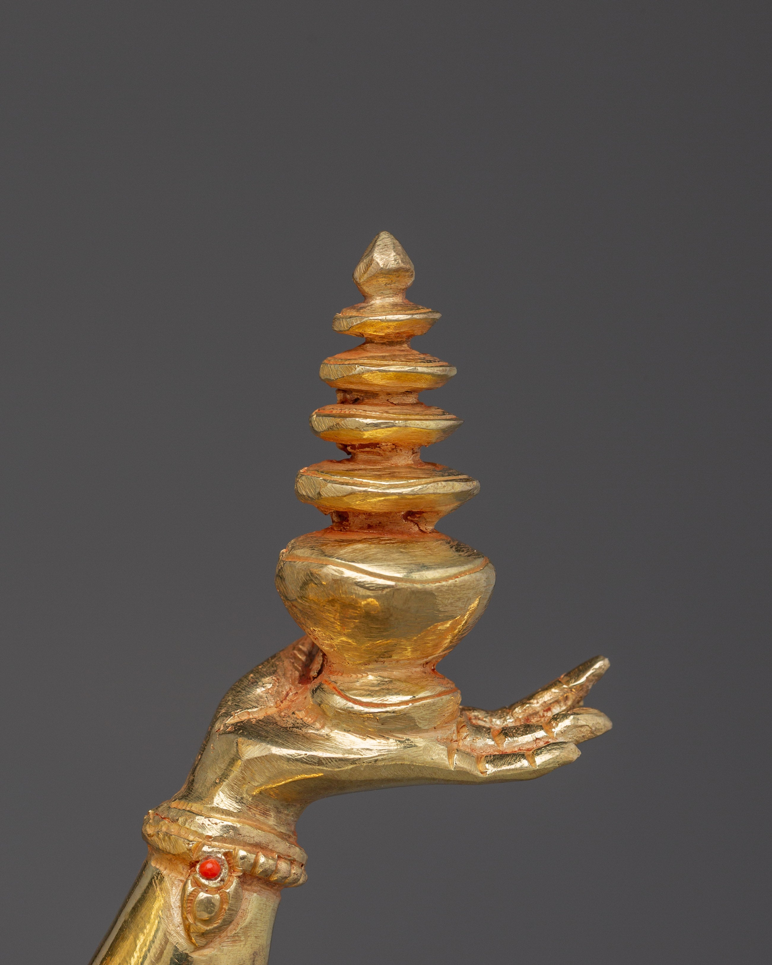 Laxmi Gold Gilded Copper Sculpture | Goddess of Wealth & Prosperity