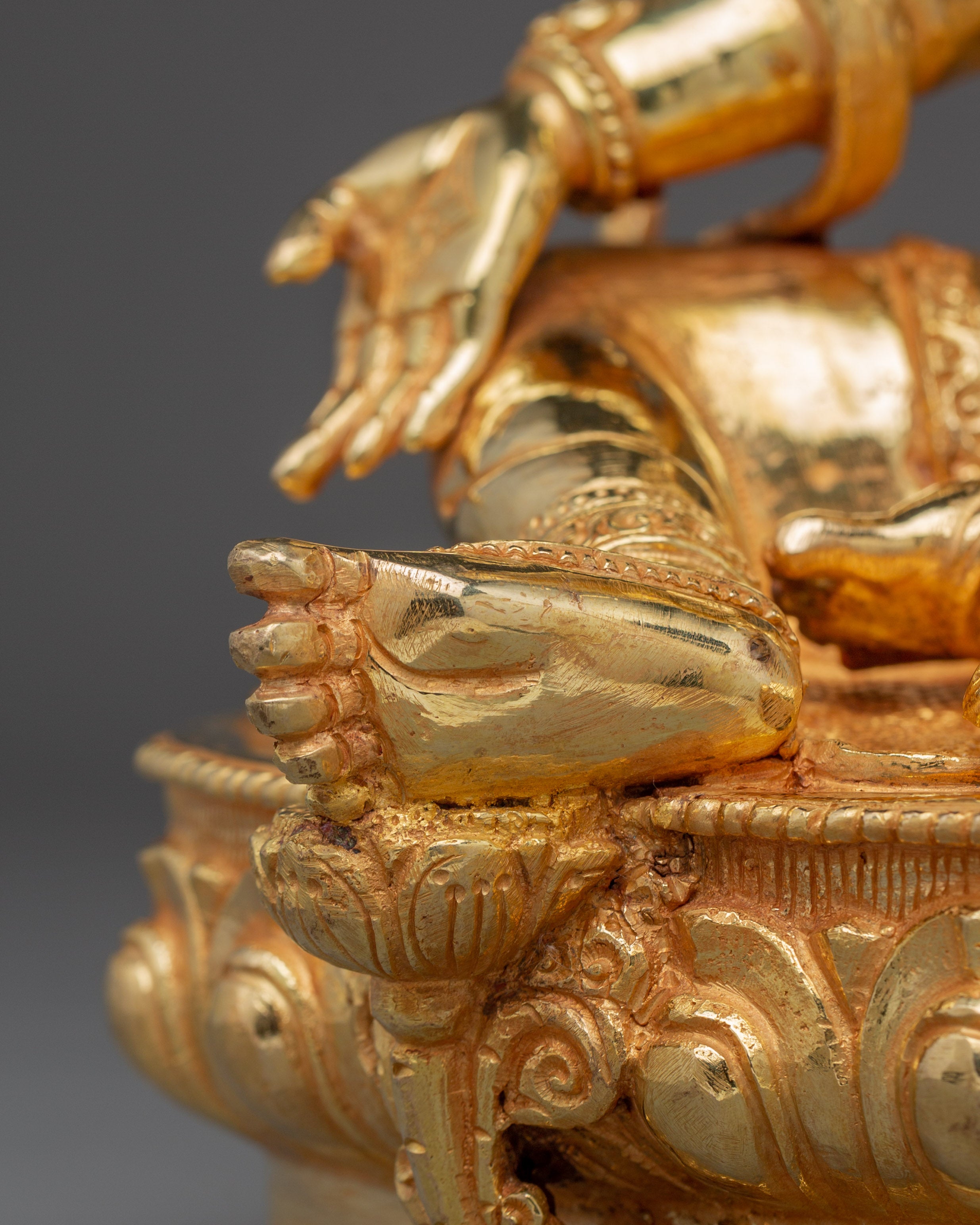 Laxmi Gold Gilded Copper Sculpture | Goddess of Wealth & Prosperity