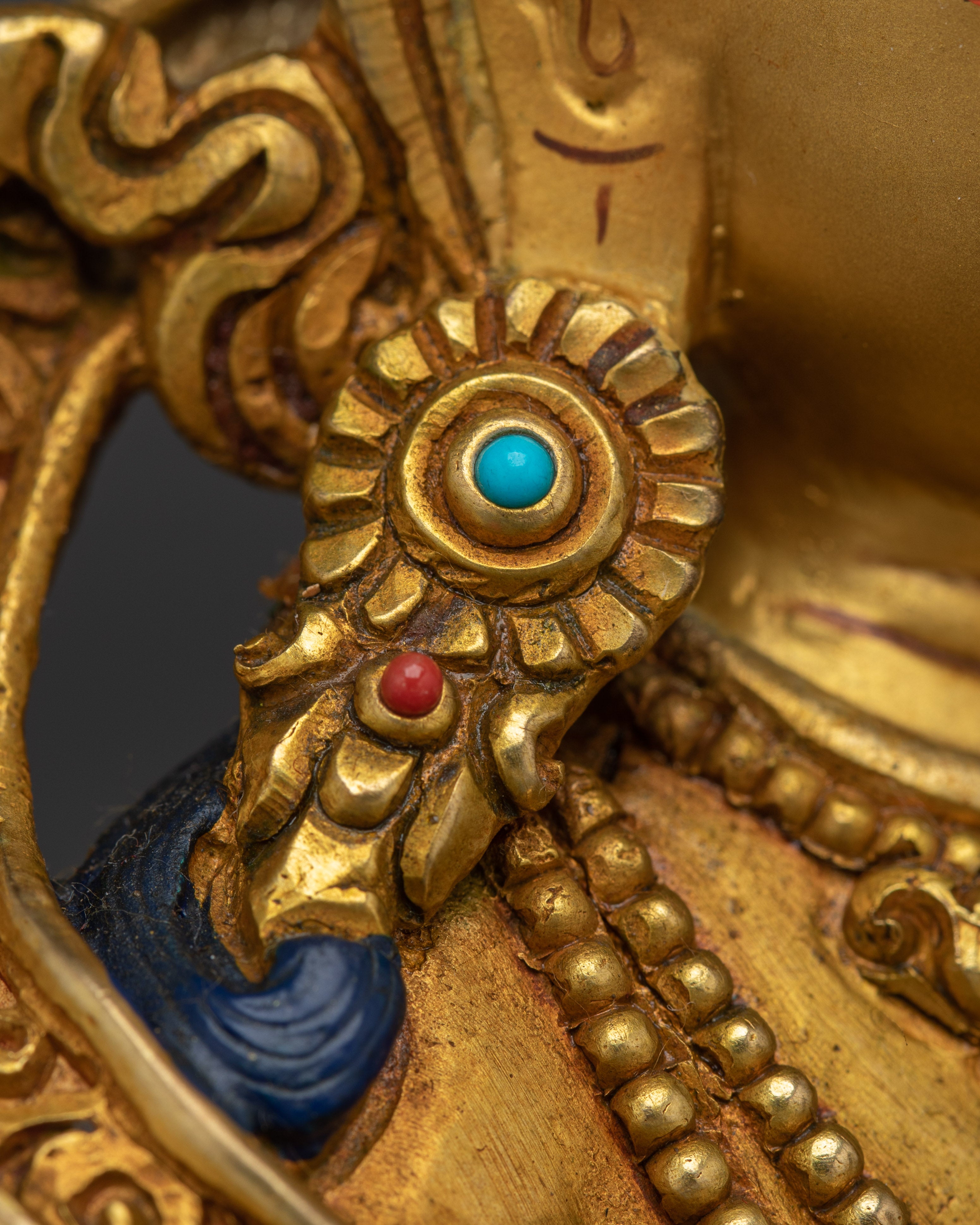 Handcrafted Golden Buddhist Deity Vajrasattva Art | The Thunderbolt Being