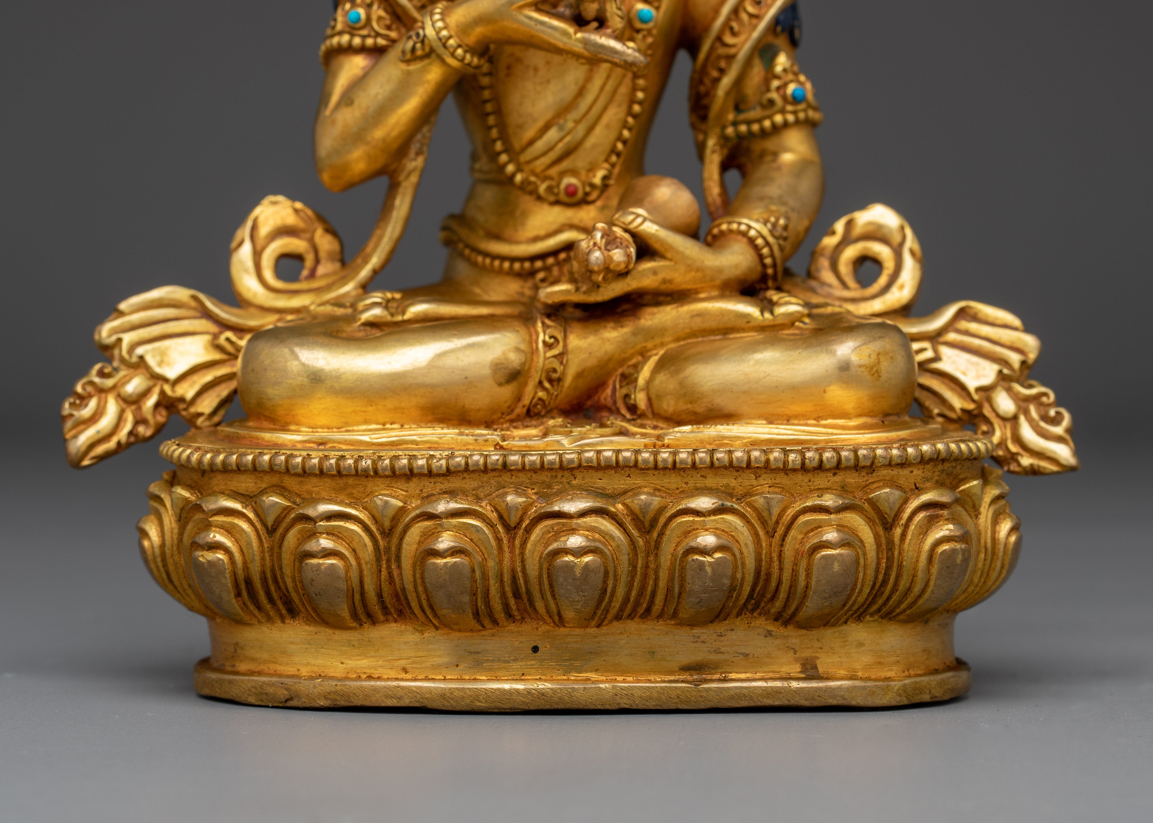 Handcrafted Golden Buddhist Deity Vajrasattva Art | The Thunderbolt Being