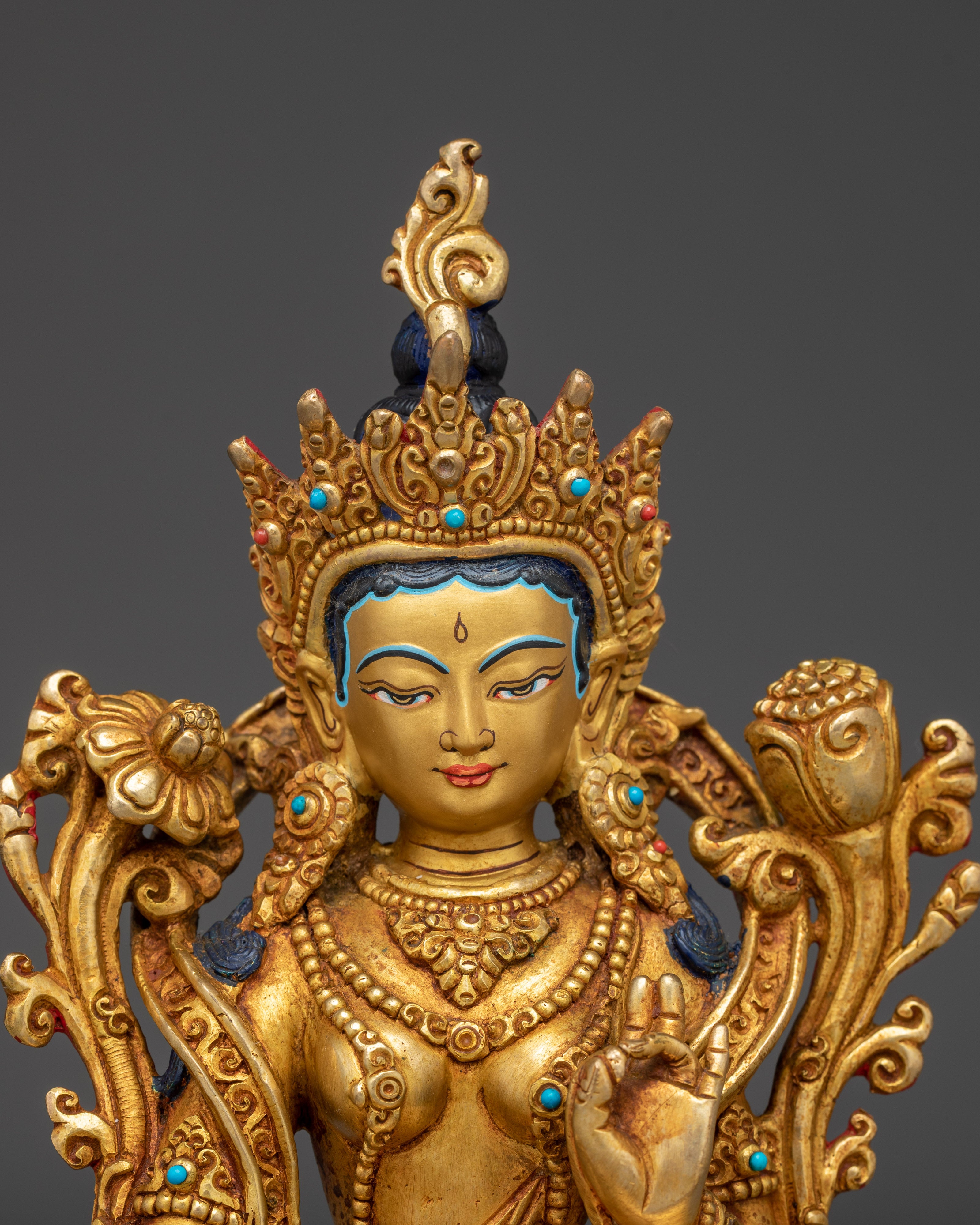 Green Tara Statue: Revered Buddhist Goddess