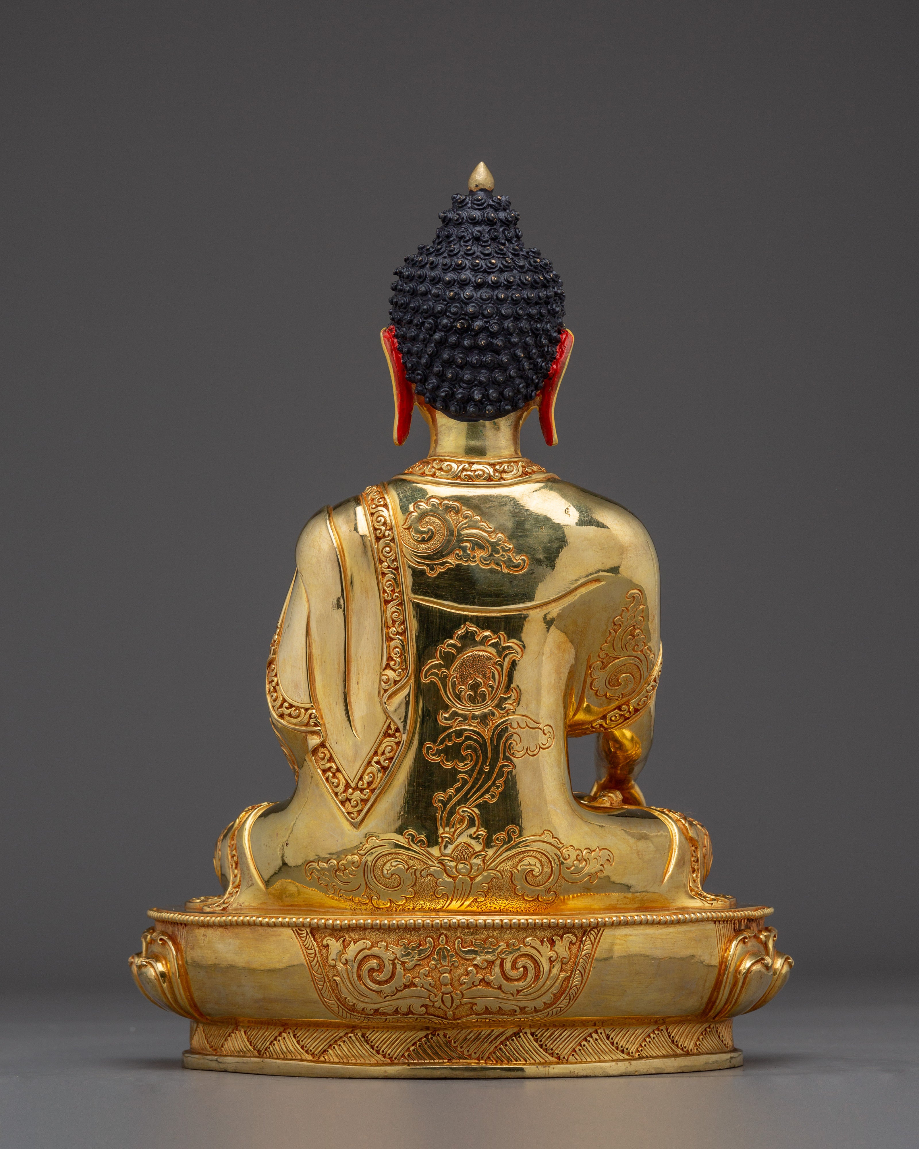 Shakyamuni Buddha Art, Historical Enlightened One | Gold-Gilded Sculpture for Peace