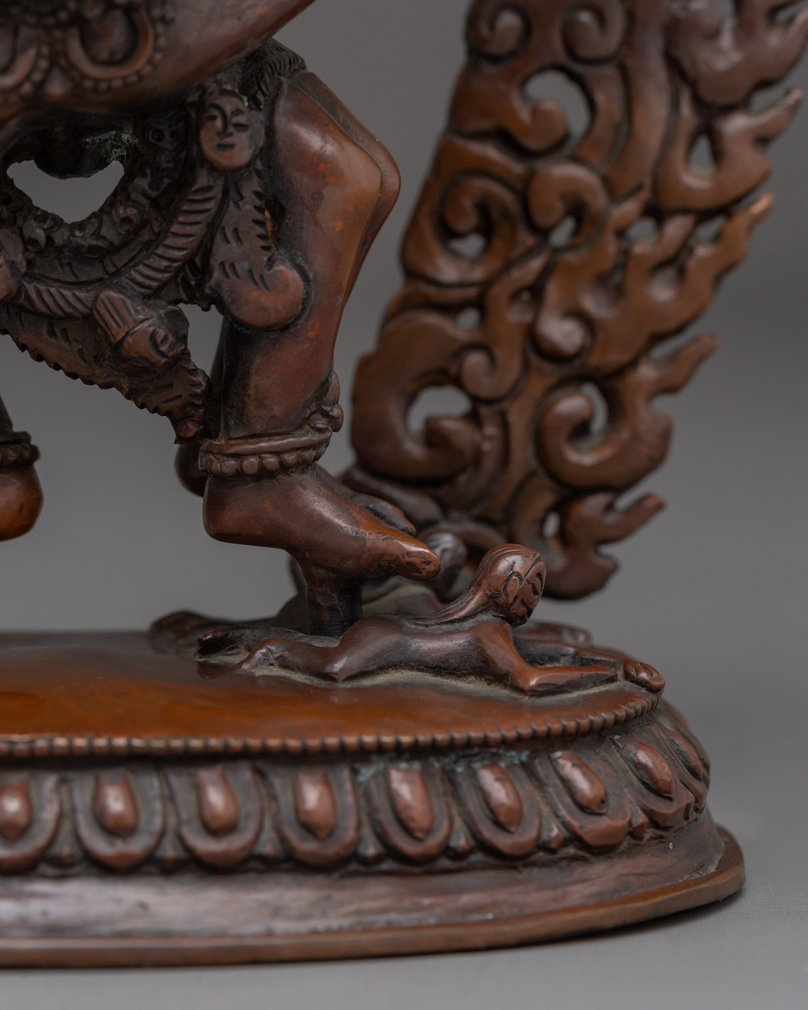 Hevajra Statue in Oxidized Copper | Buddhist Altar or Meditation Space