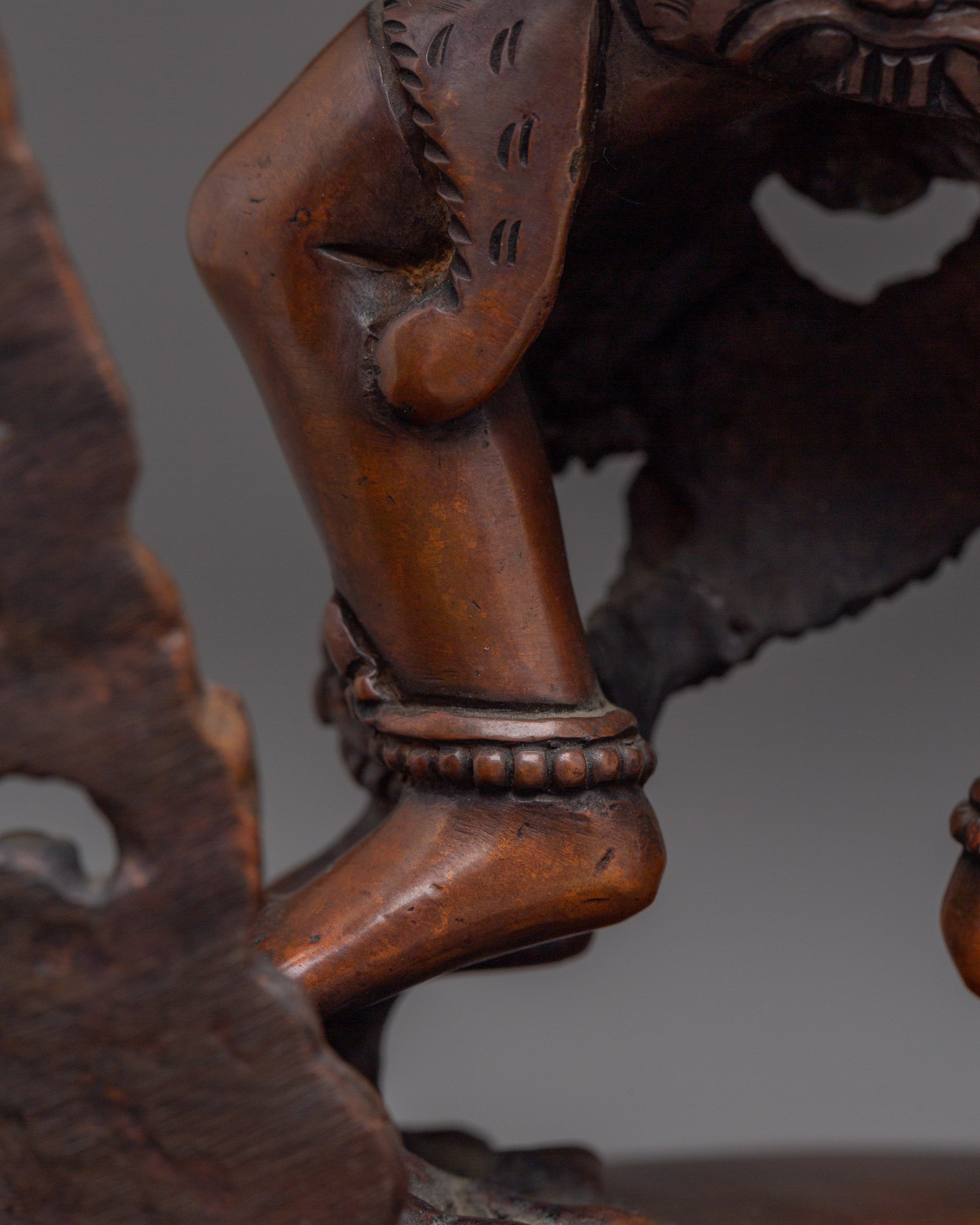 Hevajra Statue in Oxidized Copper | Buddhist Altar or Meditation Space