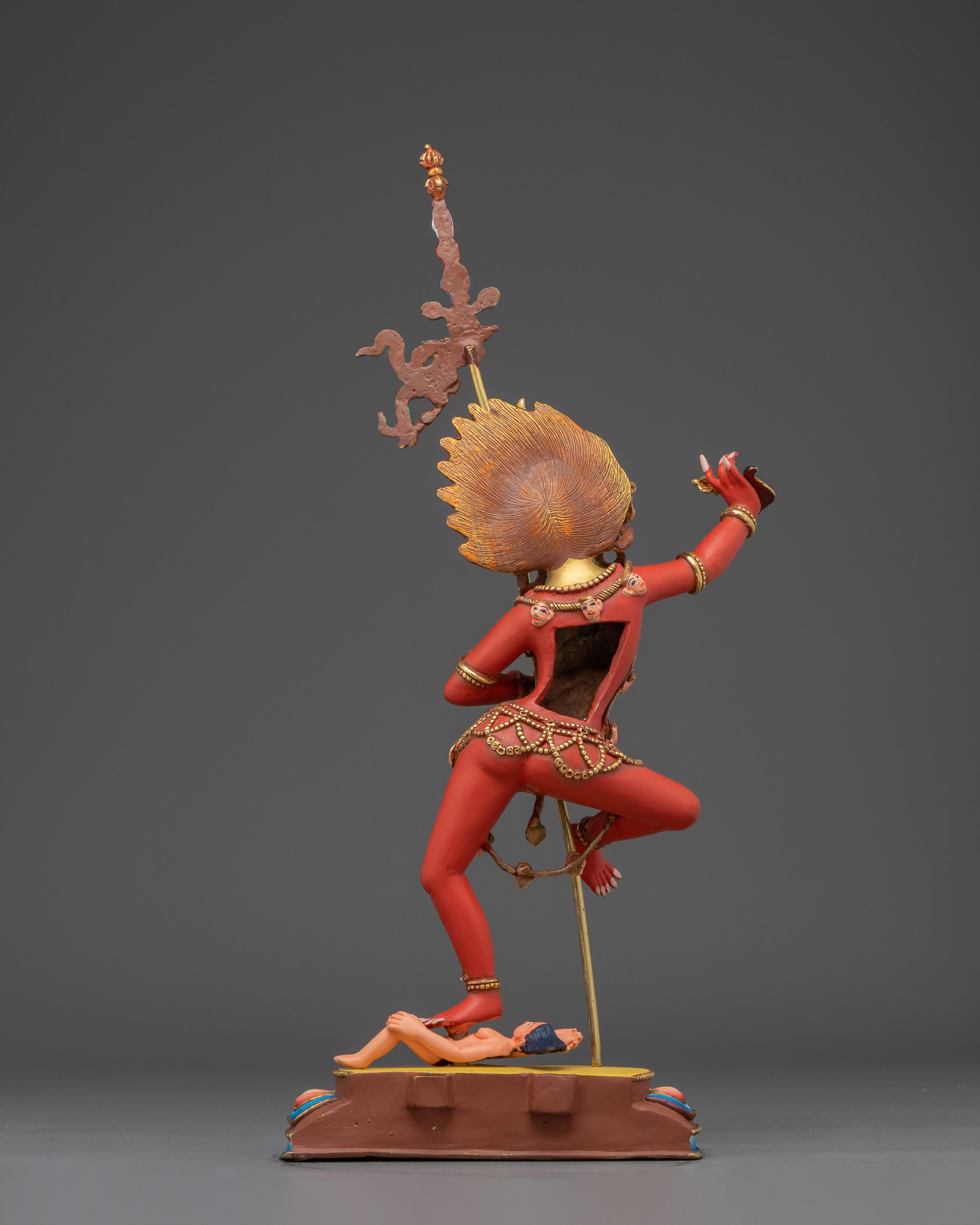 Dorje Phagmo Copper Statue with Gold & Acrylic Detailing | Dakini for Sacred Shrine Spaces