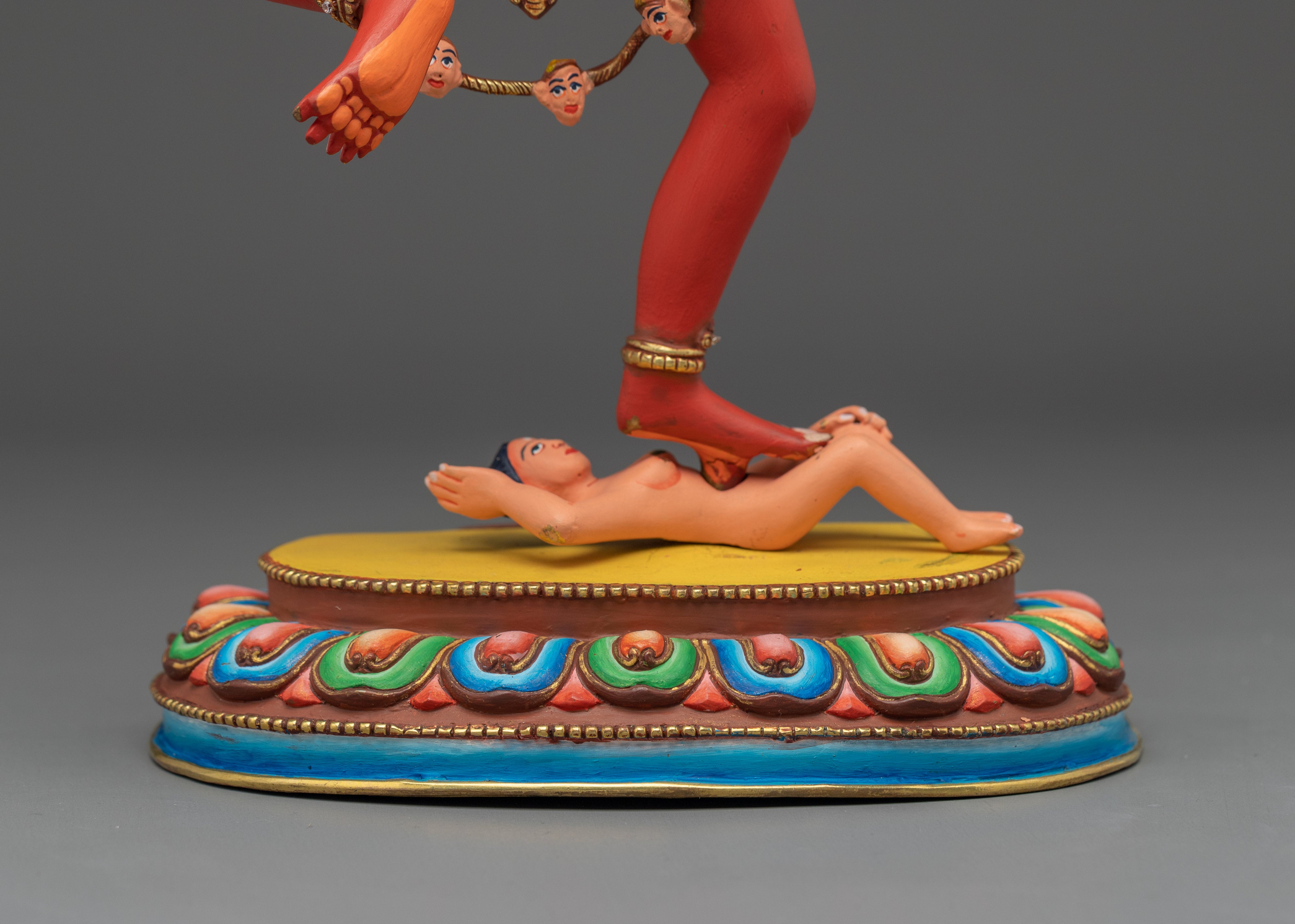 Dorje Phagmo Copper Statue with Gold & Acrylic Detailing | Dakini for Sacred Shrine Spaces