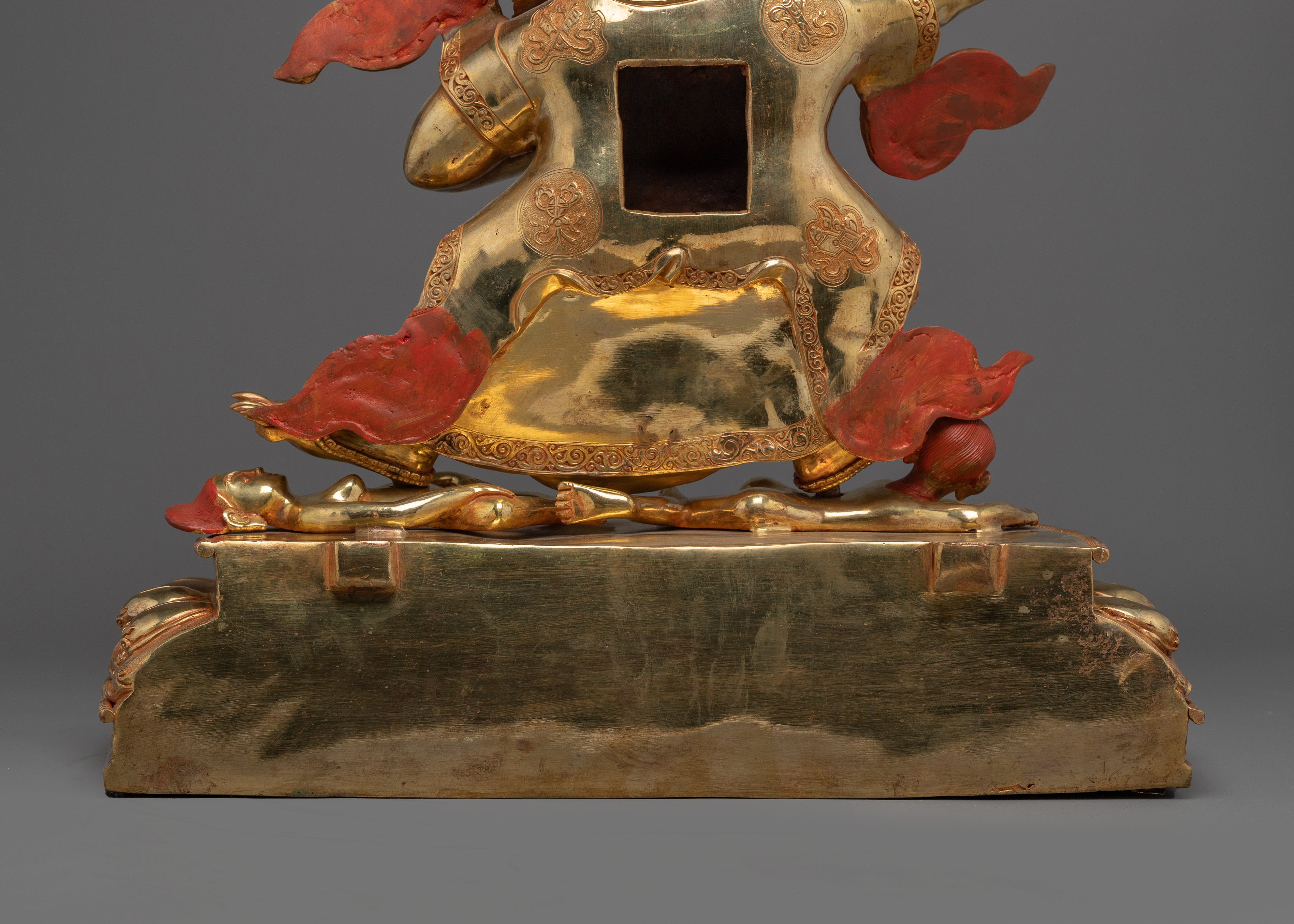 Handmade Golden Mahakala Bernagchen Statue