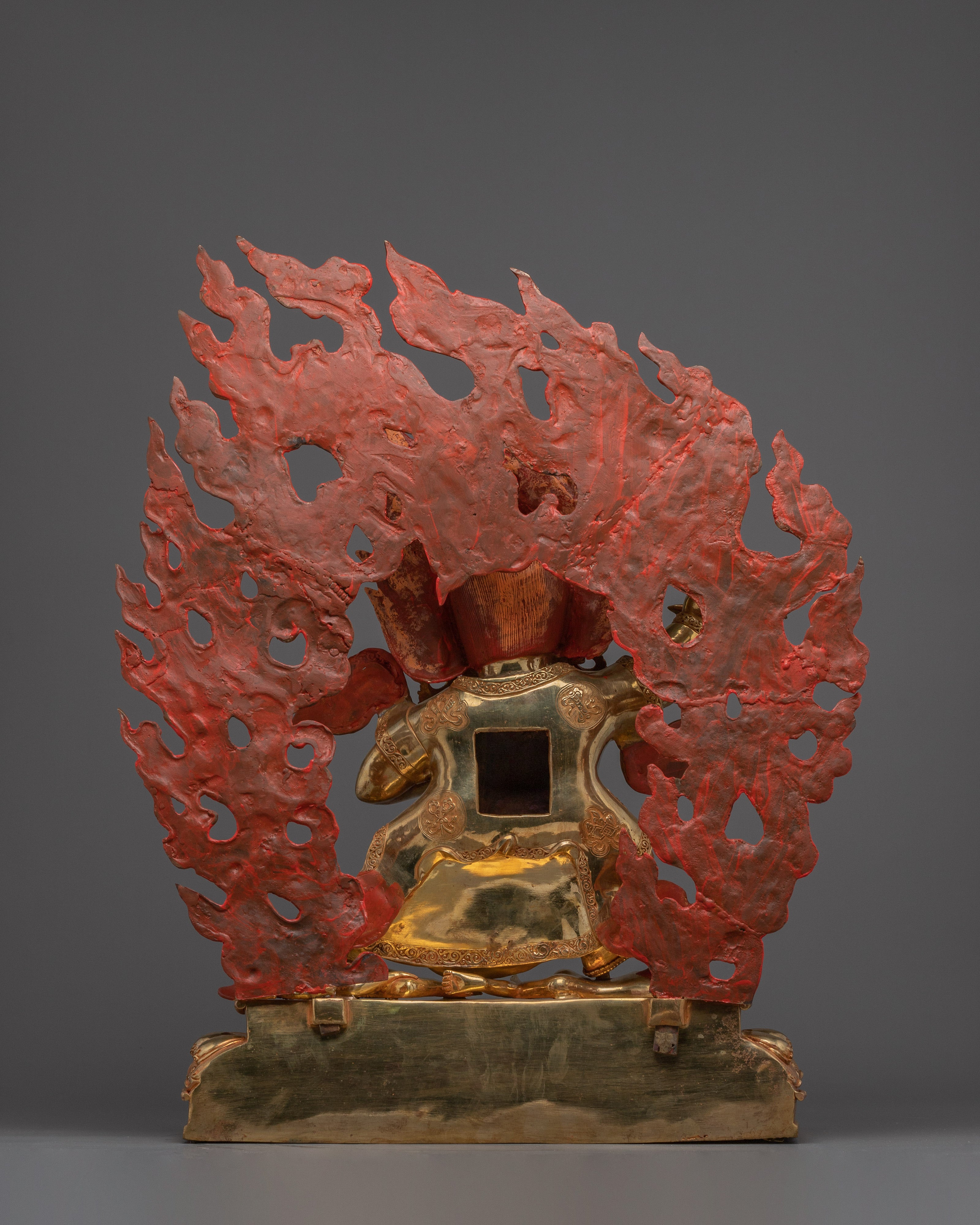 Handmade Golden Mahakala Bernagchen Statue
