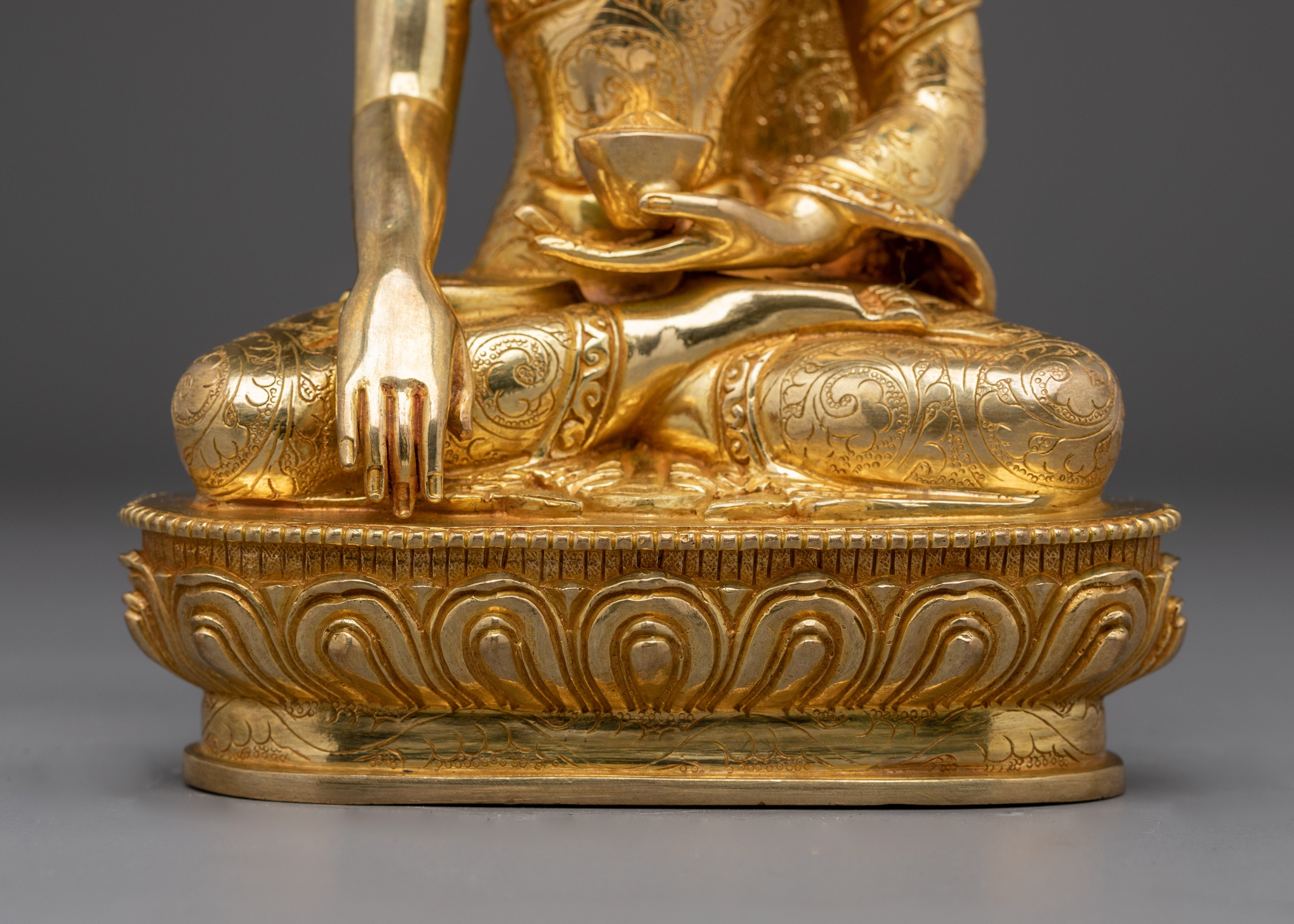 Handcrafted Shakyamuni Buddha Copper Sculpture | Symbol of Enlightenment and Peace