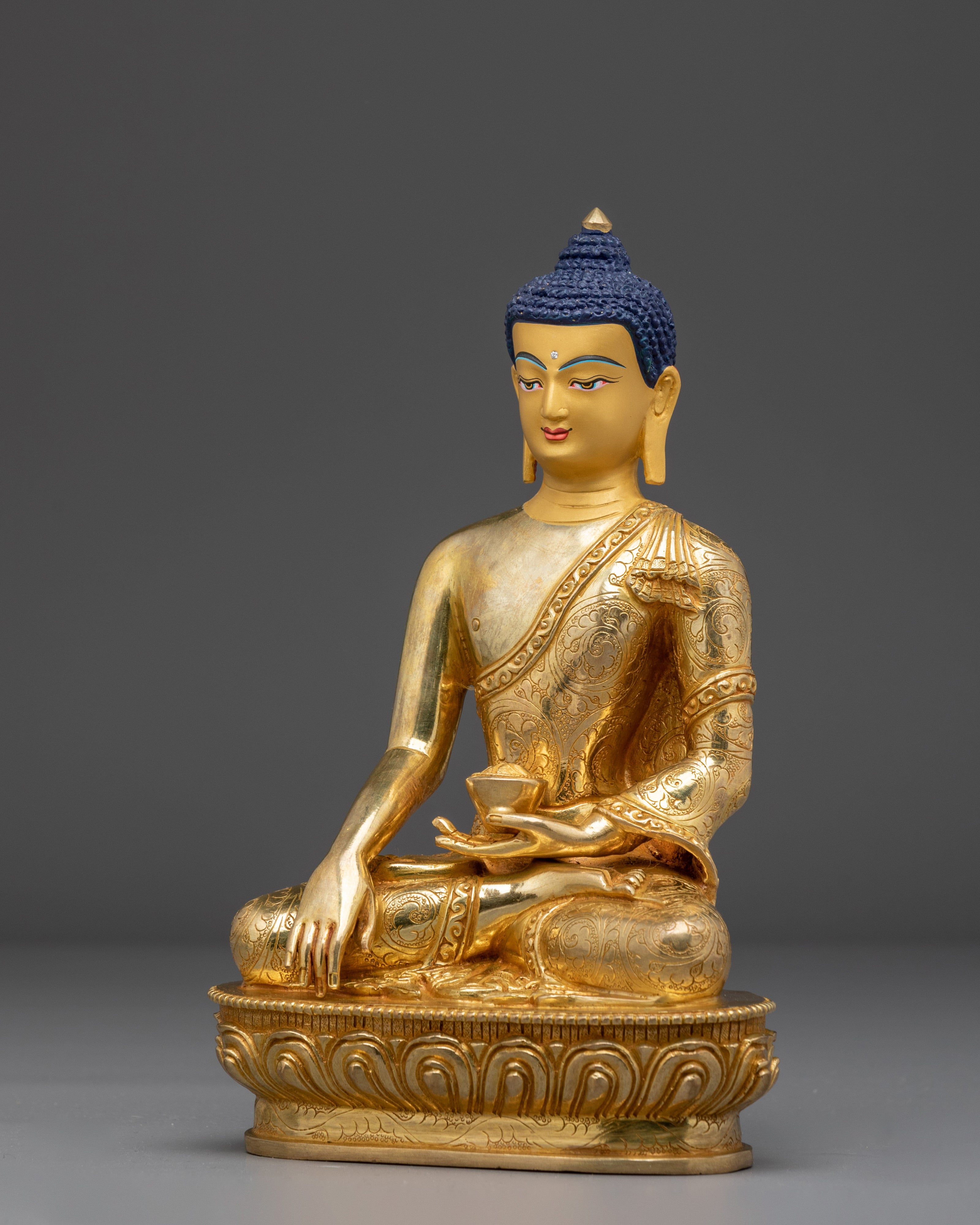 Handcrafted Shakyamuni Buddha Copper Sculpture | Symbol of Enlightenment and Peace