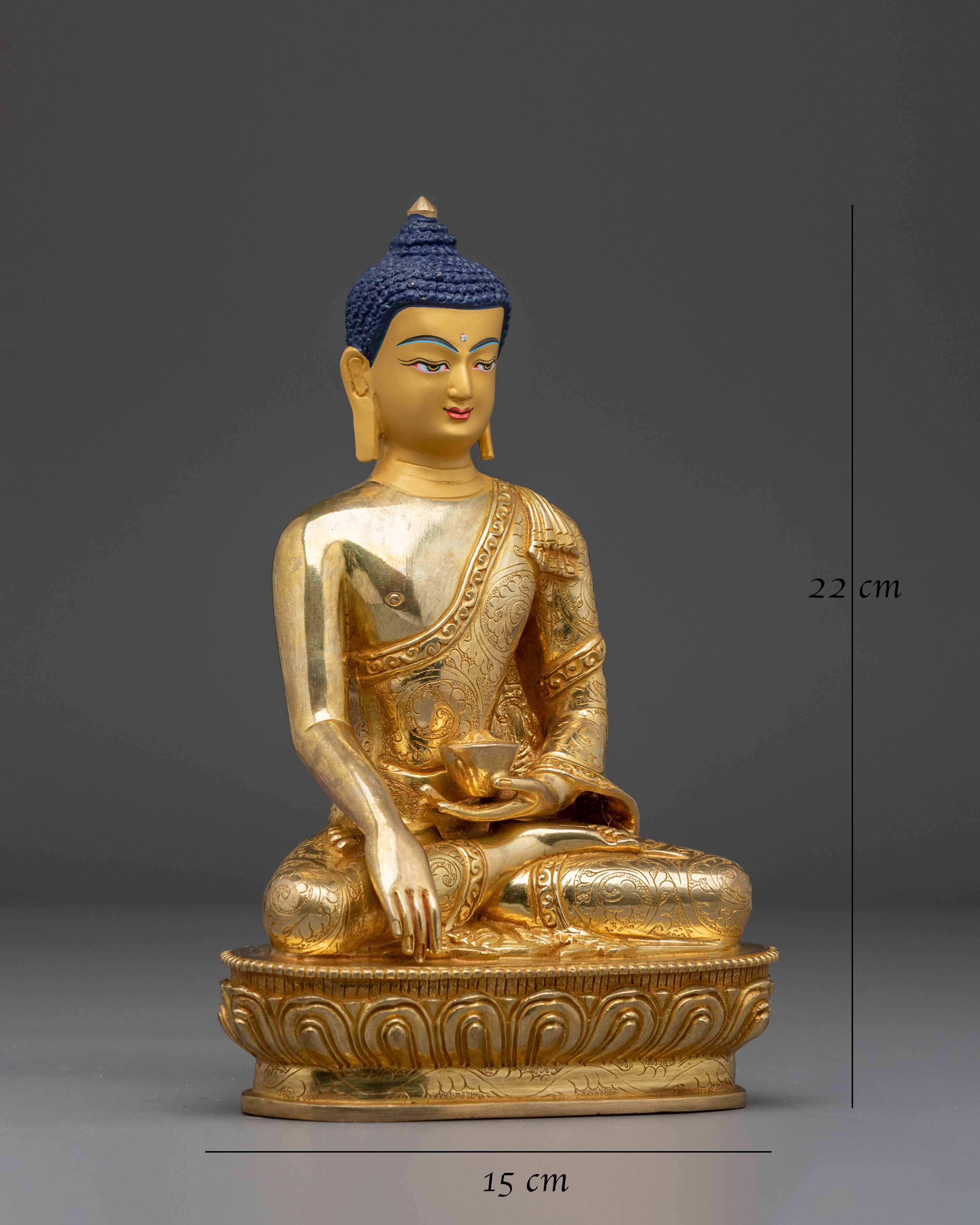 Handcrafted Shakyamuni Buddha Copper Sculpture