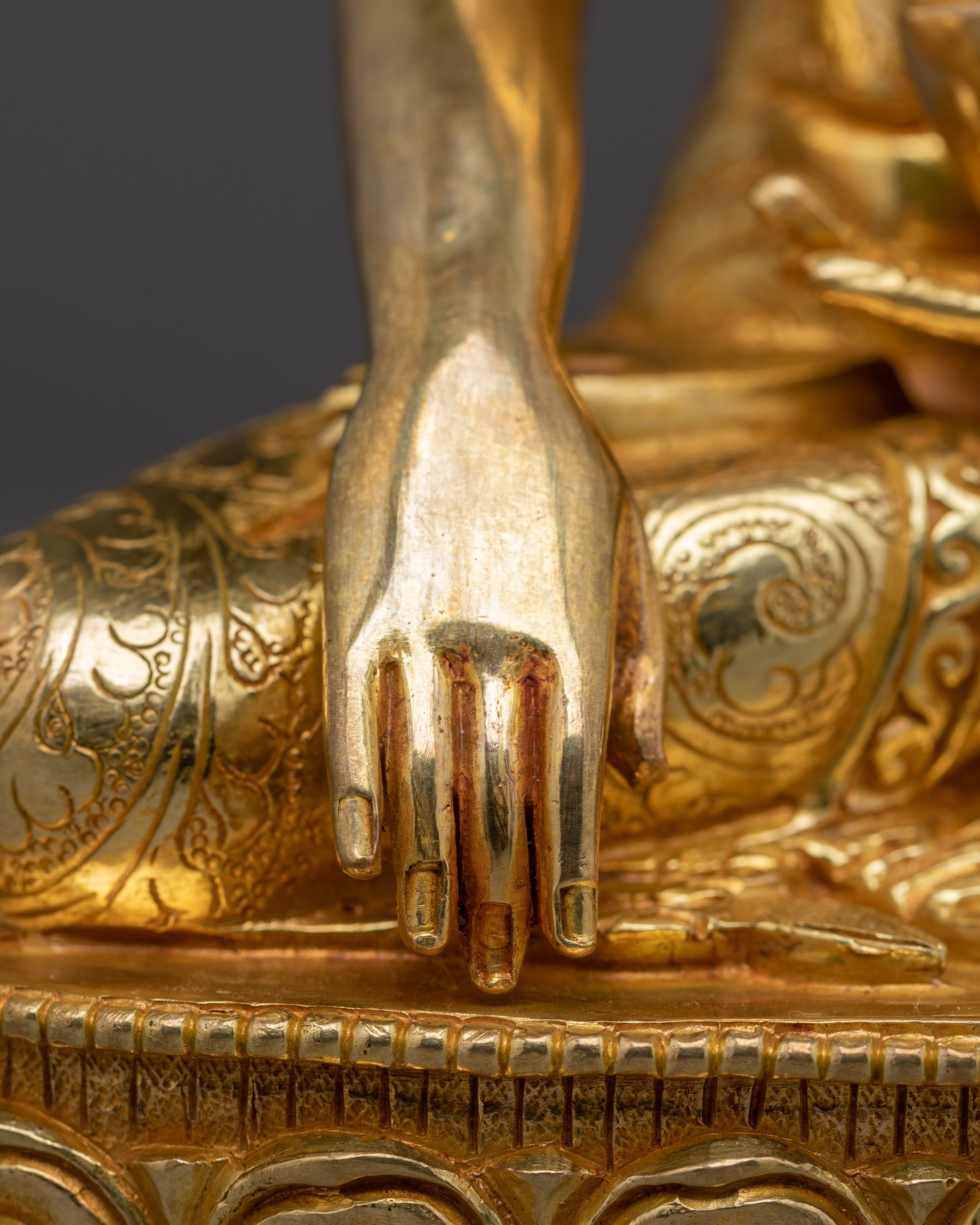 Handcrafted Shakyamuni Buddha Copper Sculpture | Symbol of Enlightenment and Peace